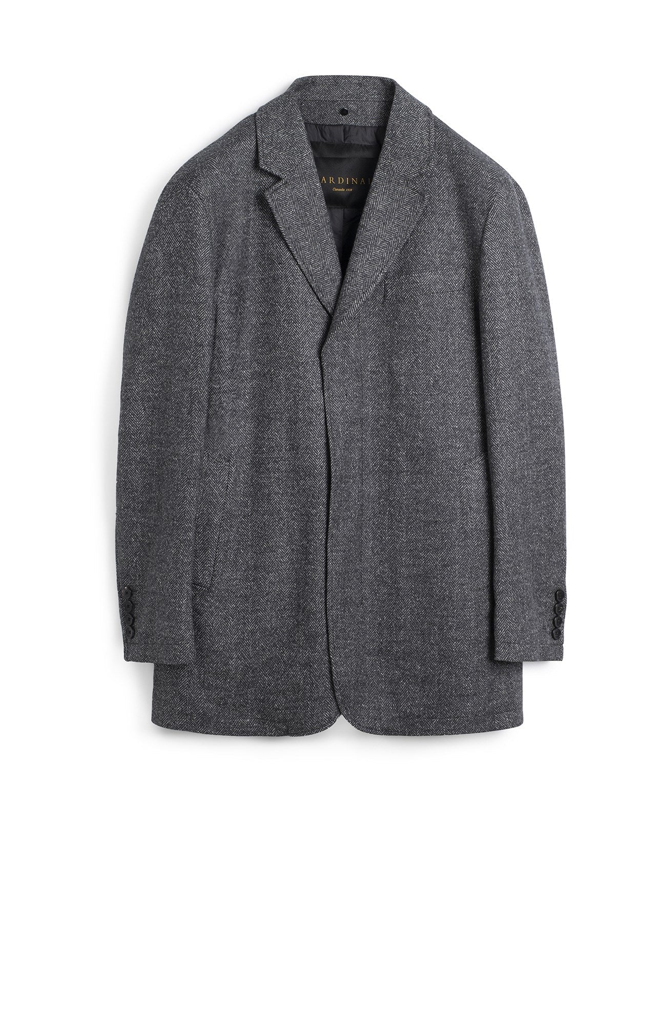 Bowie Charcoal Herringone Jacket - MENS - Cardinal of Canada - CA - Bowie Charcoal Herringone Jacket