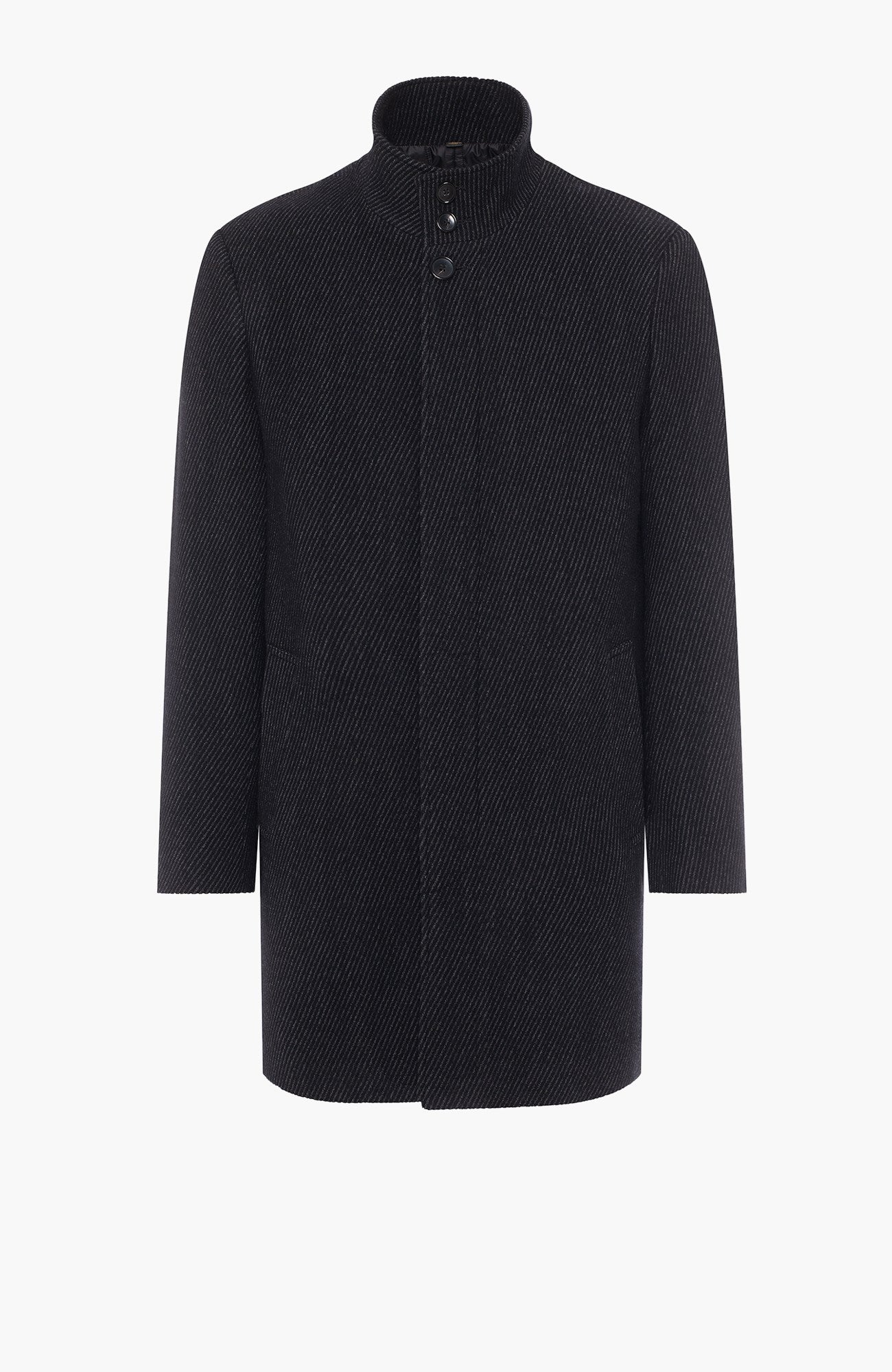 Limited Edition: Sean Black Wool & Cashmere City Coat