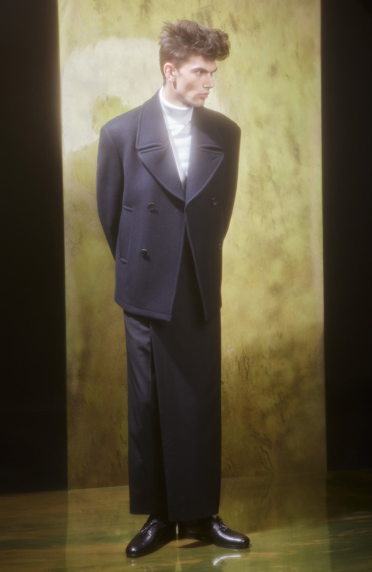 CARRARA NAVY WOOL & CASHMERE PEACOAT - MENS - Cardinal of Canada - CA - CARRARA NAVY WOOL & CASHMERE PEACOAT