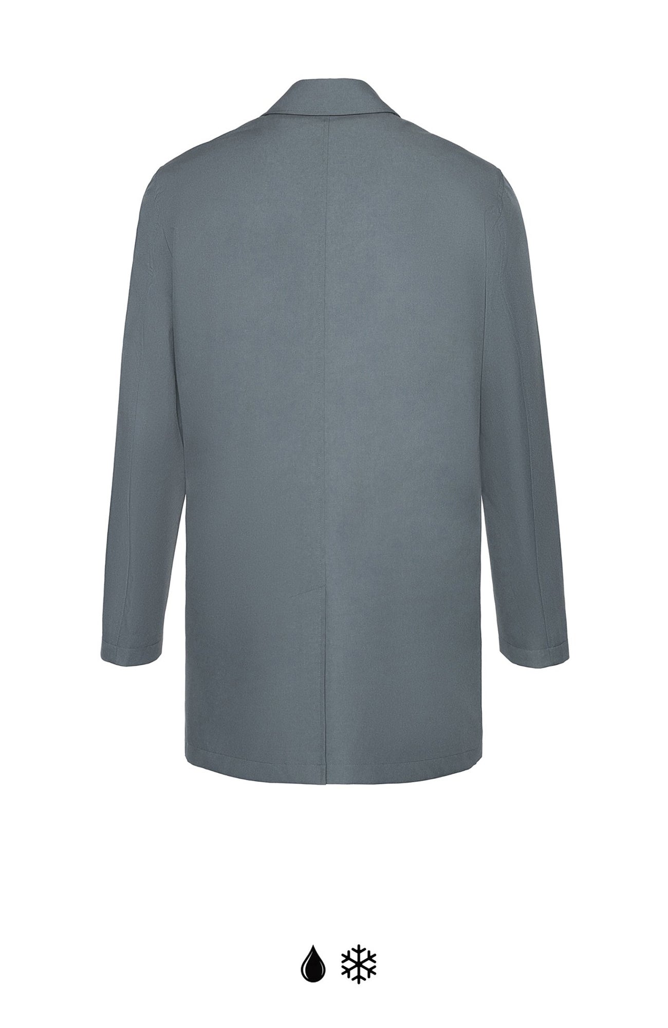 MCCORD GREY RAINCOAT WITH PRIMALOFT LINING 35 inch length