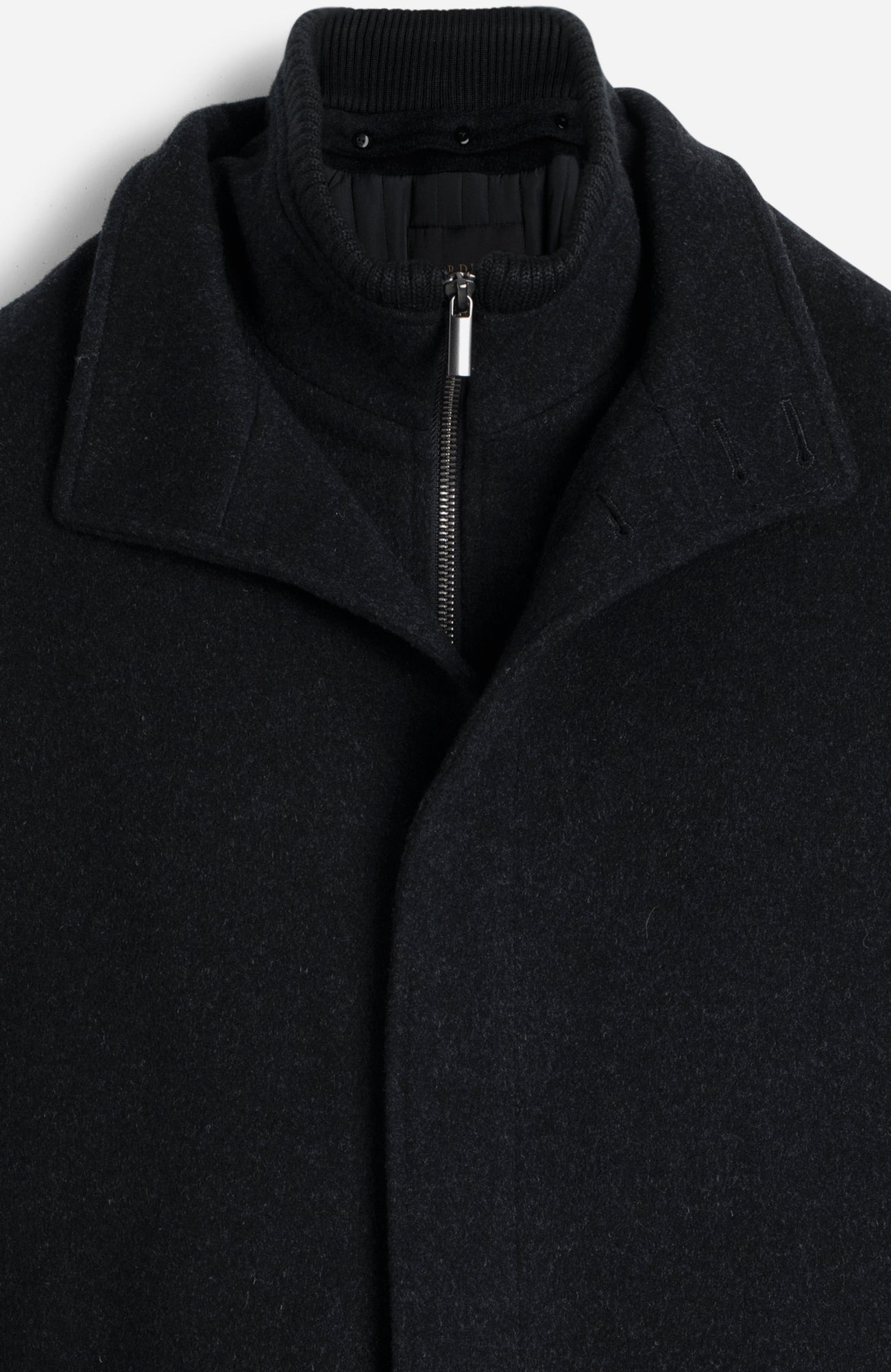 MONT-ROYAL BLACK WOOL & CASHMERE CAR COAT - Cardinal of Canada-CA - Mont-Royal black wool cashmere car coat 34 inch length
