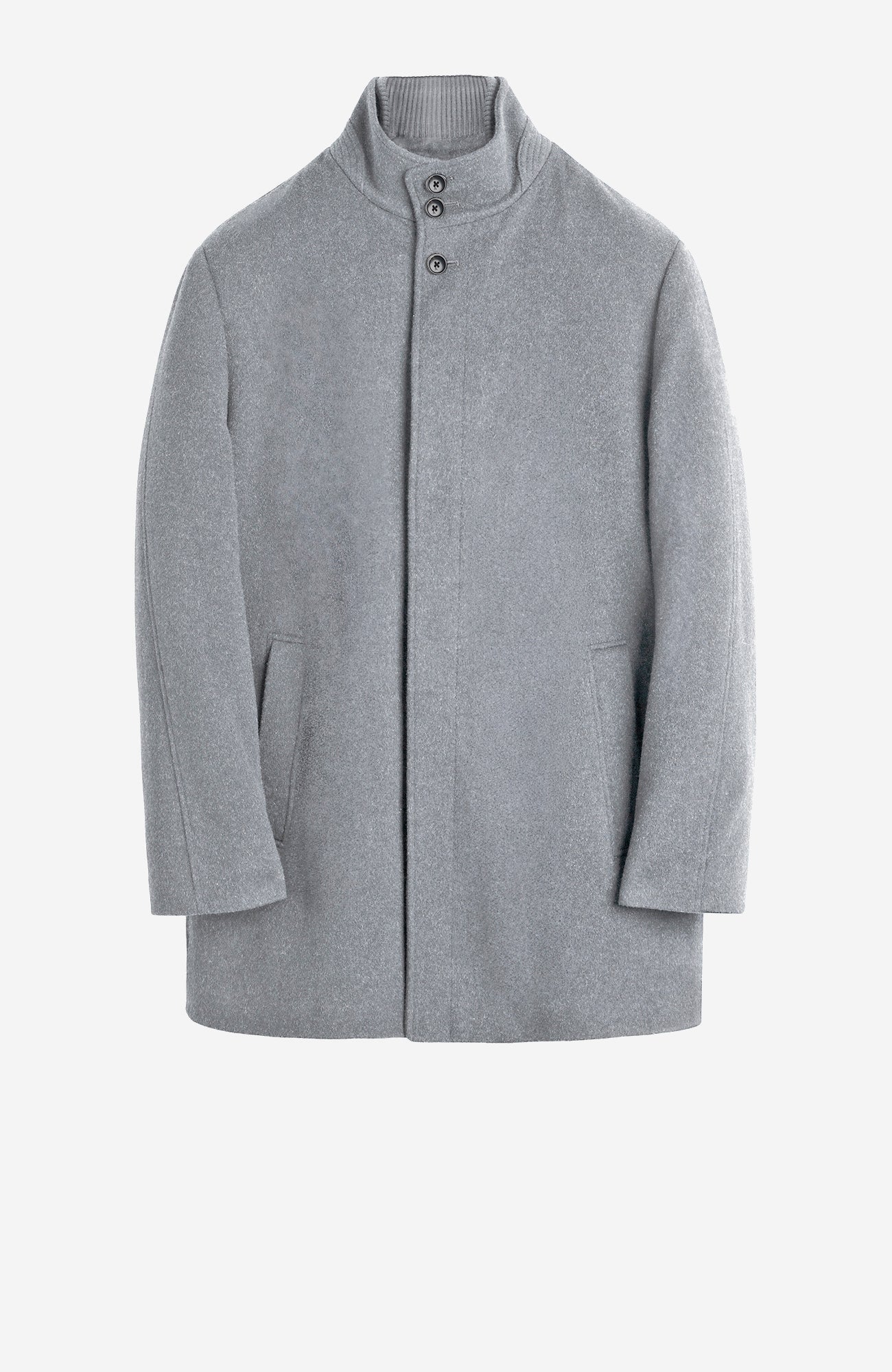 Mont - Royal Light Grey Wool & Cashmere Car Coat - MENS - Cardinal of Canada - CA - Mont - Royal Light Grey Wool & Cashmere Car Coat