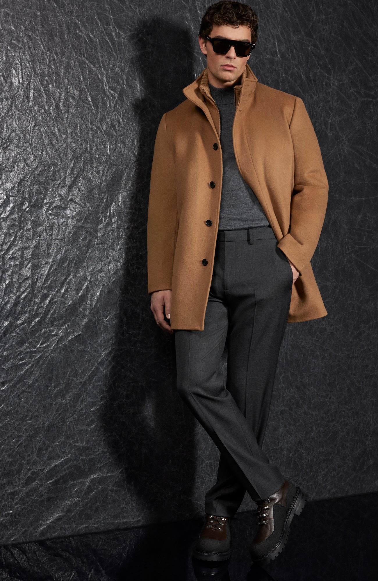Mont-Royal Wool & Cashmere Car Coat In Vicuna - MENS - Cardinal of Canada-CA - Mont-Royal Wool & Cashmere Car Coat In Vicuna