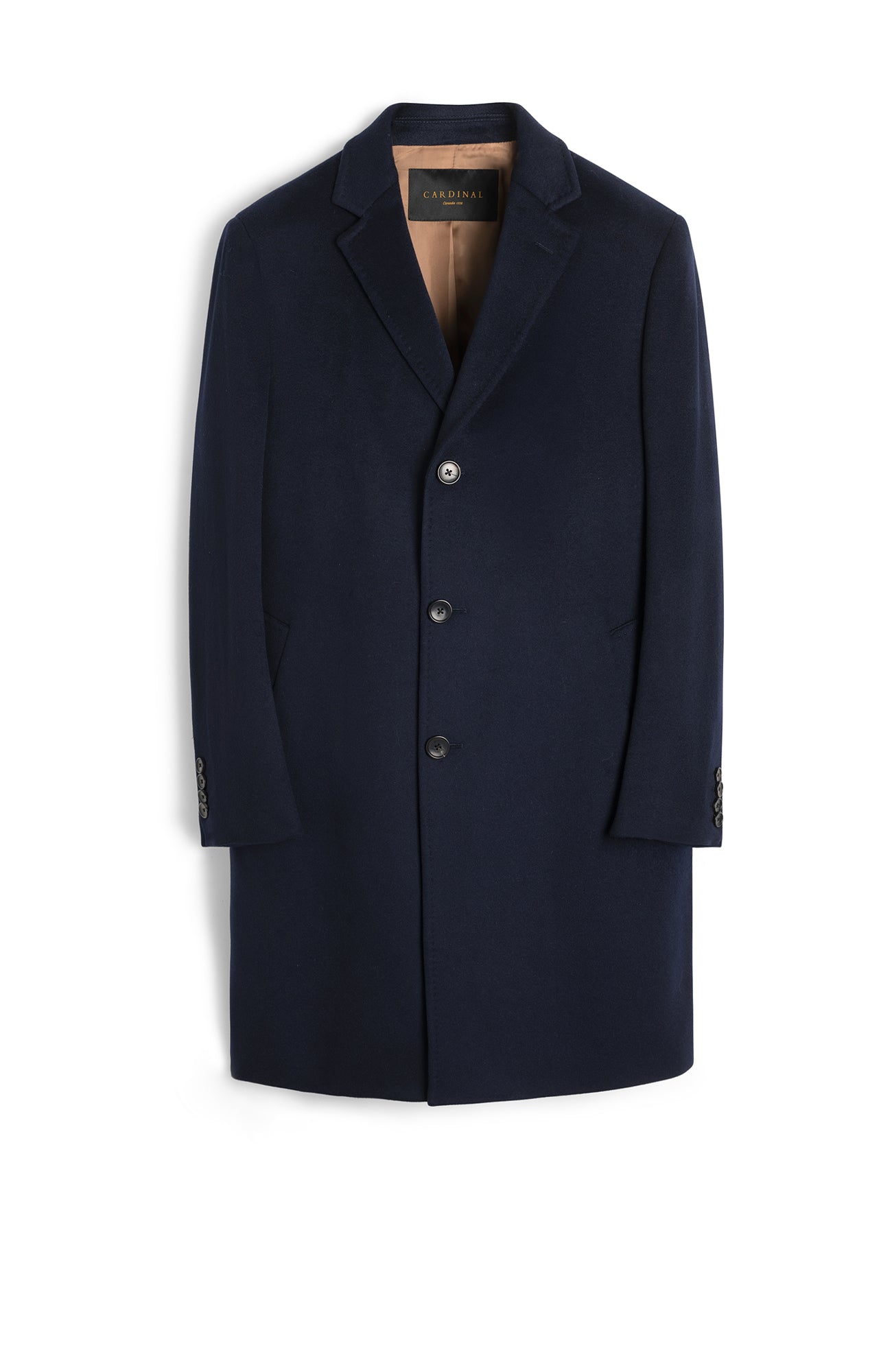 ST-PIERRE NAVY CASHMERE OVERCOAT - Dress - Cardinal of Canada-CA - ST-PIERRE NAVY CASHMERE OVERCOAT 38 inch length