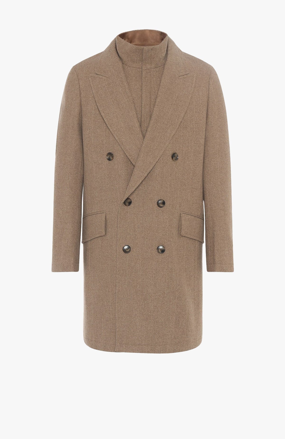 Steele Camel Heringbone Wool Topcoat - MENS - Cardinal of Canada-CA - Steele Camel Heringbone Wool Topcoat