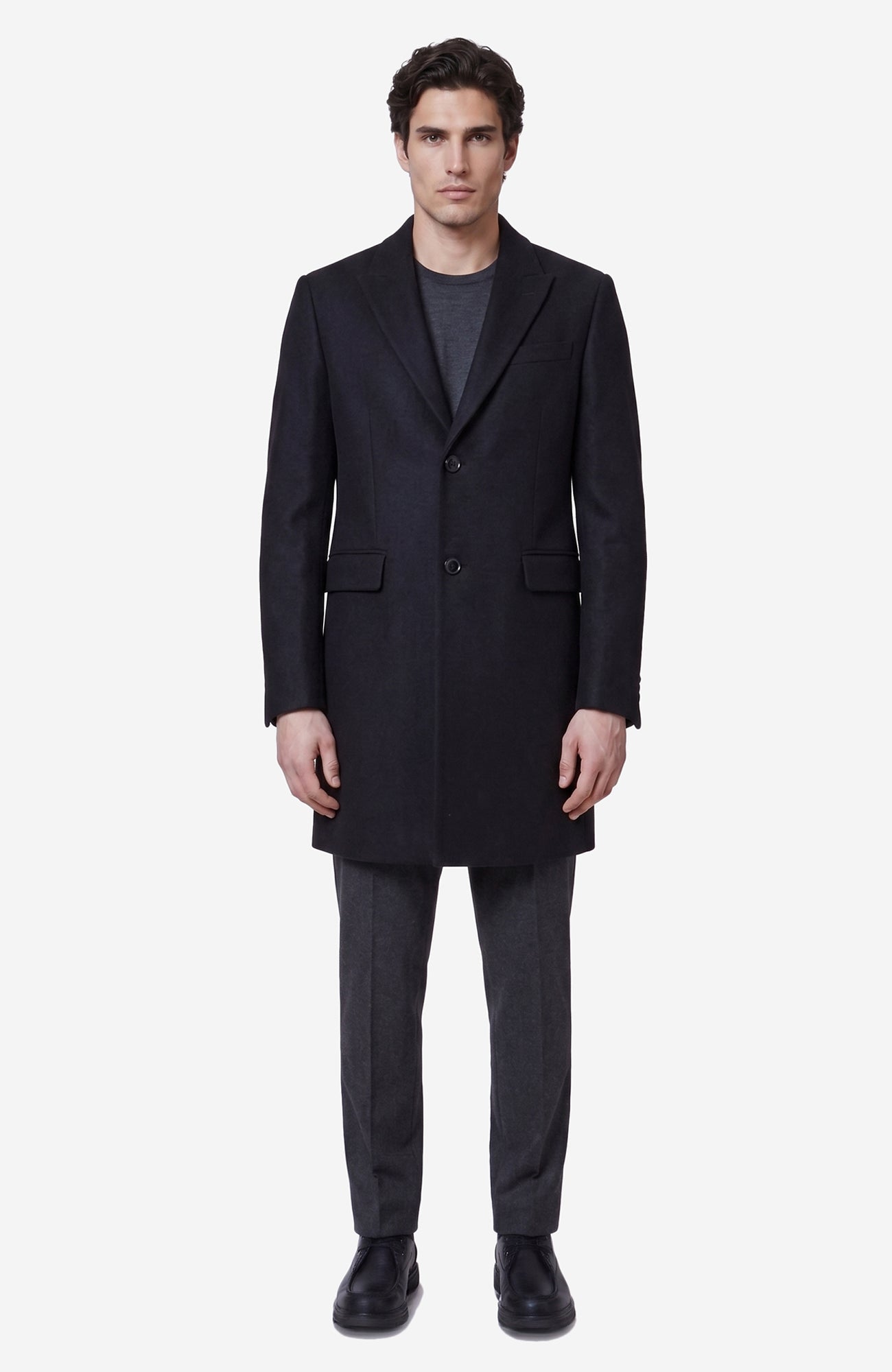 Sutton Black Wool Topcoat - Dress - Cardinal of Canada - CA - Sutton Black Wool Topcoat