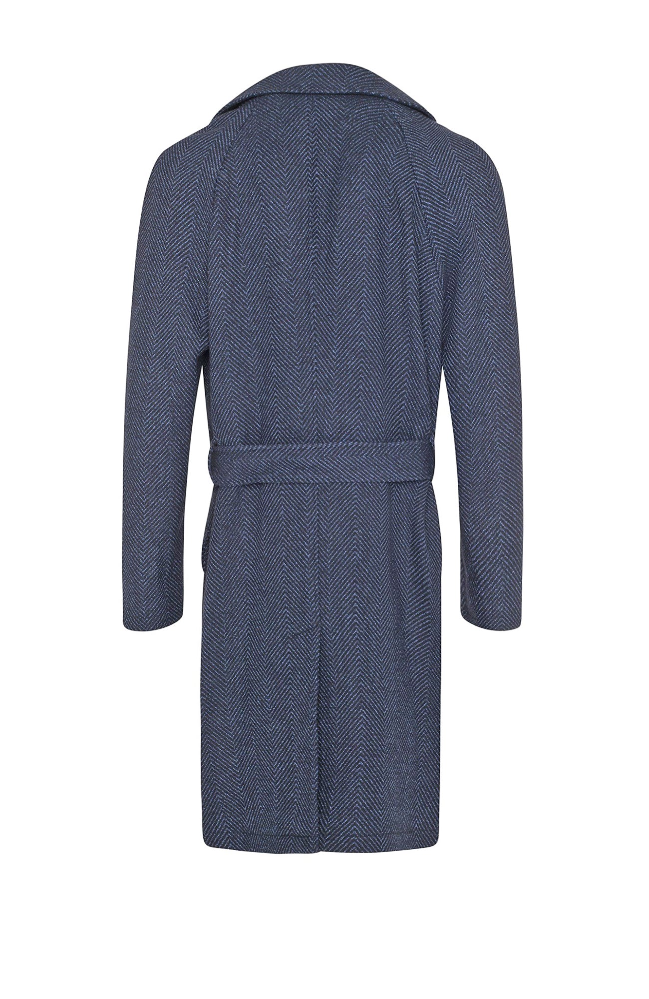 TATUM NAVY HERRINGBONE TOPCOAT