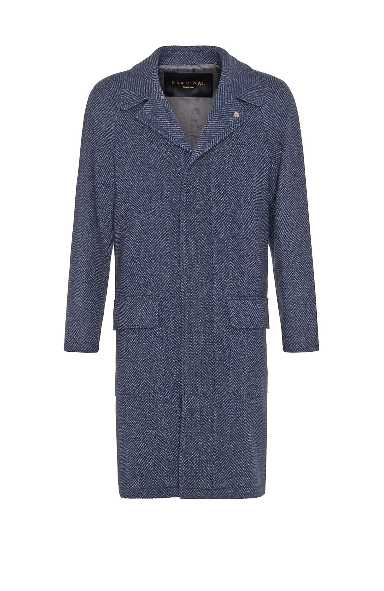 TATUM NAVY HERRINGBONE TOPCOAT - MENS - Cardinal of Canada - CA - TATUM NAVY HERRINGBONE TOPCOAT