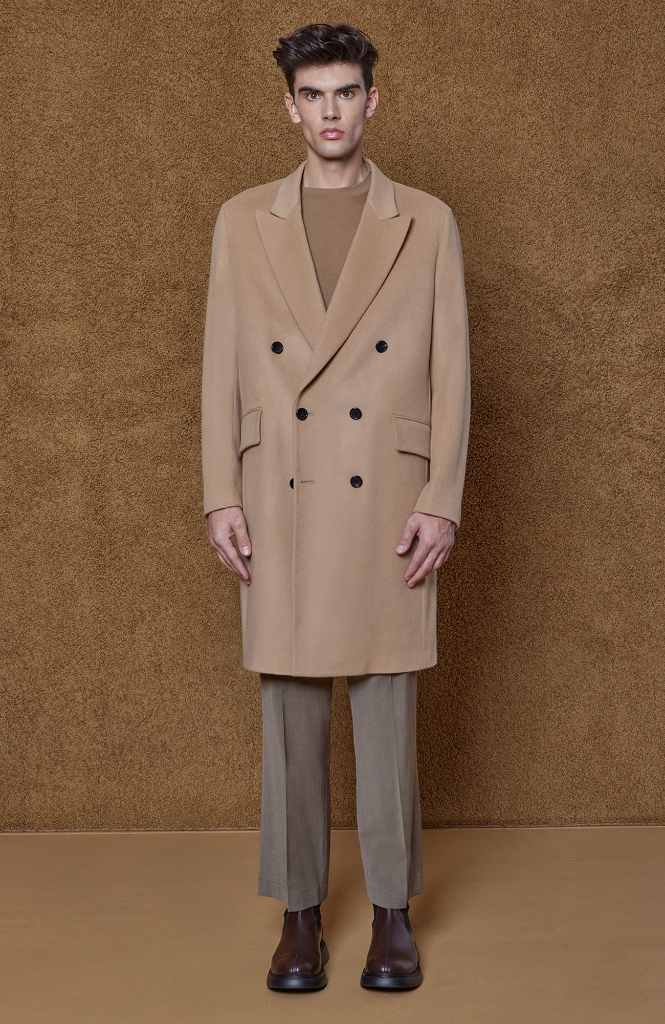 THOMAS WOOL & CASHMERE CAMEL OVERCOAT - Cardinal of Canada - CA - THOMAS WOOL & CASHMERE CAMEL OVERCOAT