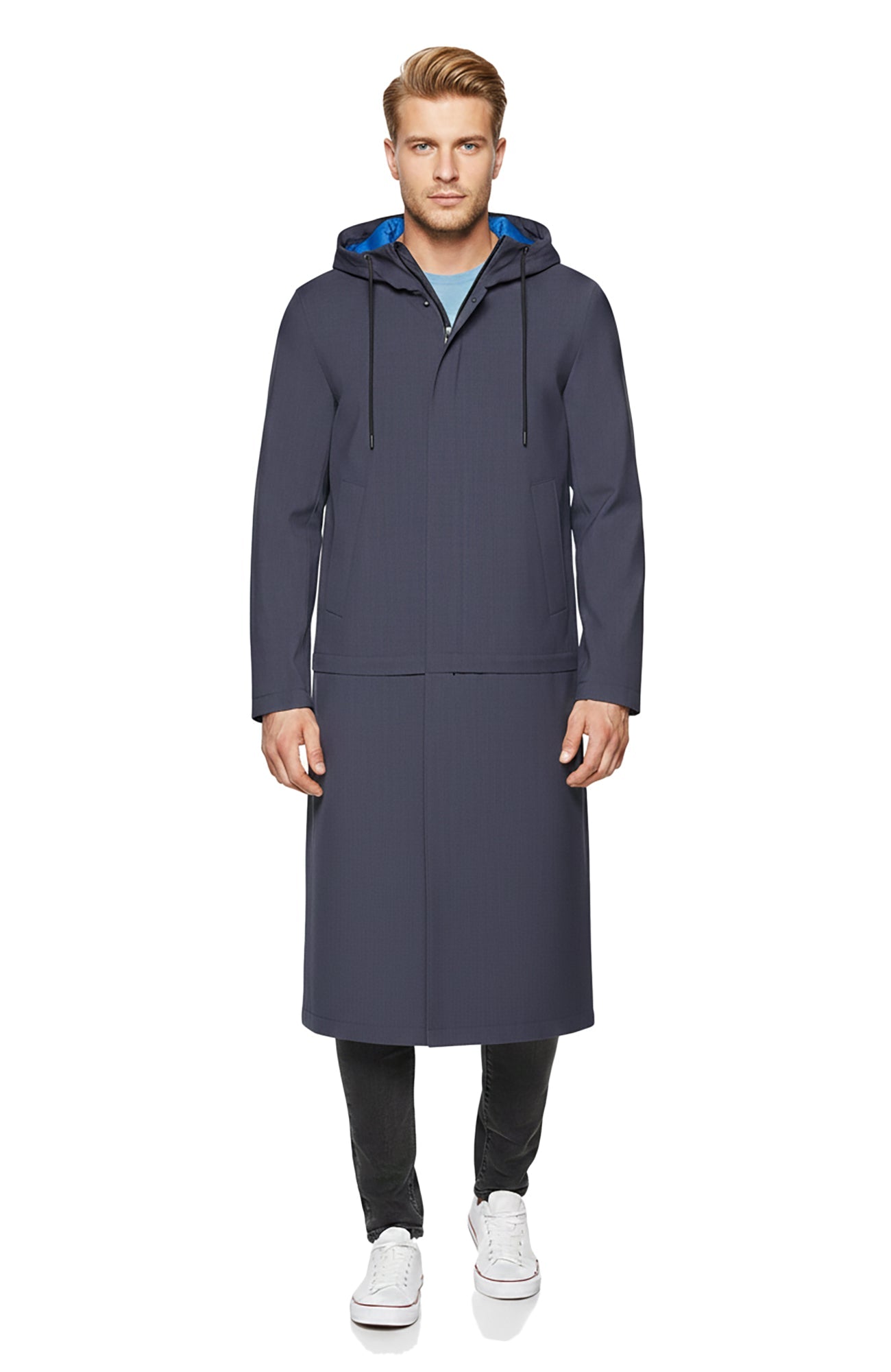 Trent Navy Modern Water Resistant Topcoat - Cardinal of Canada - CA - Trent Navy Modern Water Resistant Topcoat
