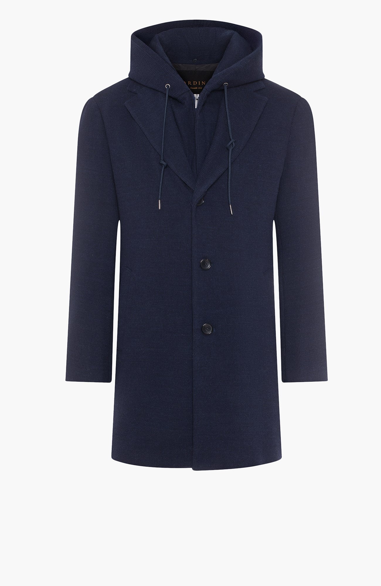 Tyson Navy Wool & Cashmere Topcoat - MENS - Cardinal of Canada-CA - Tyson Navy Wool & Cashmere Topcoat