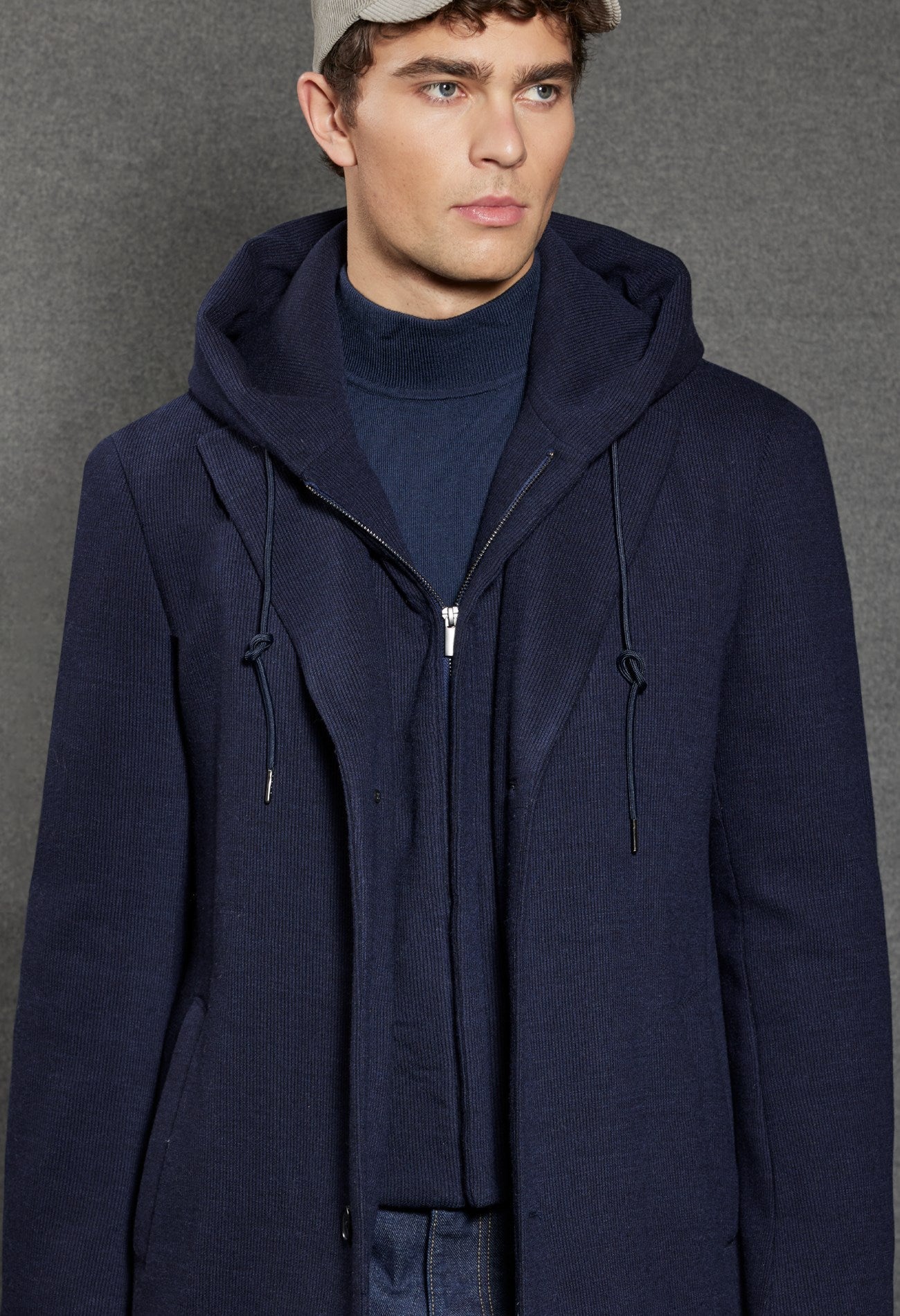 Tyson Navy Wool & Cashmere Topcoat - MENS - Cardinal of Canada-CA - Tyson Navy Wool & Cashmere Topcoat