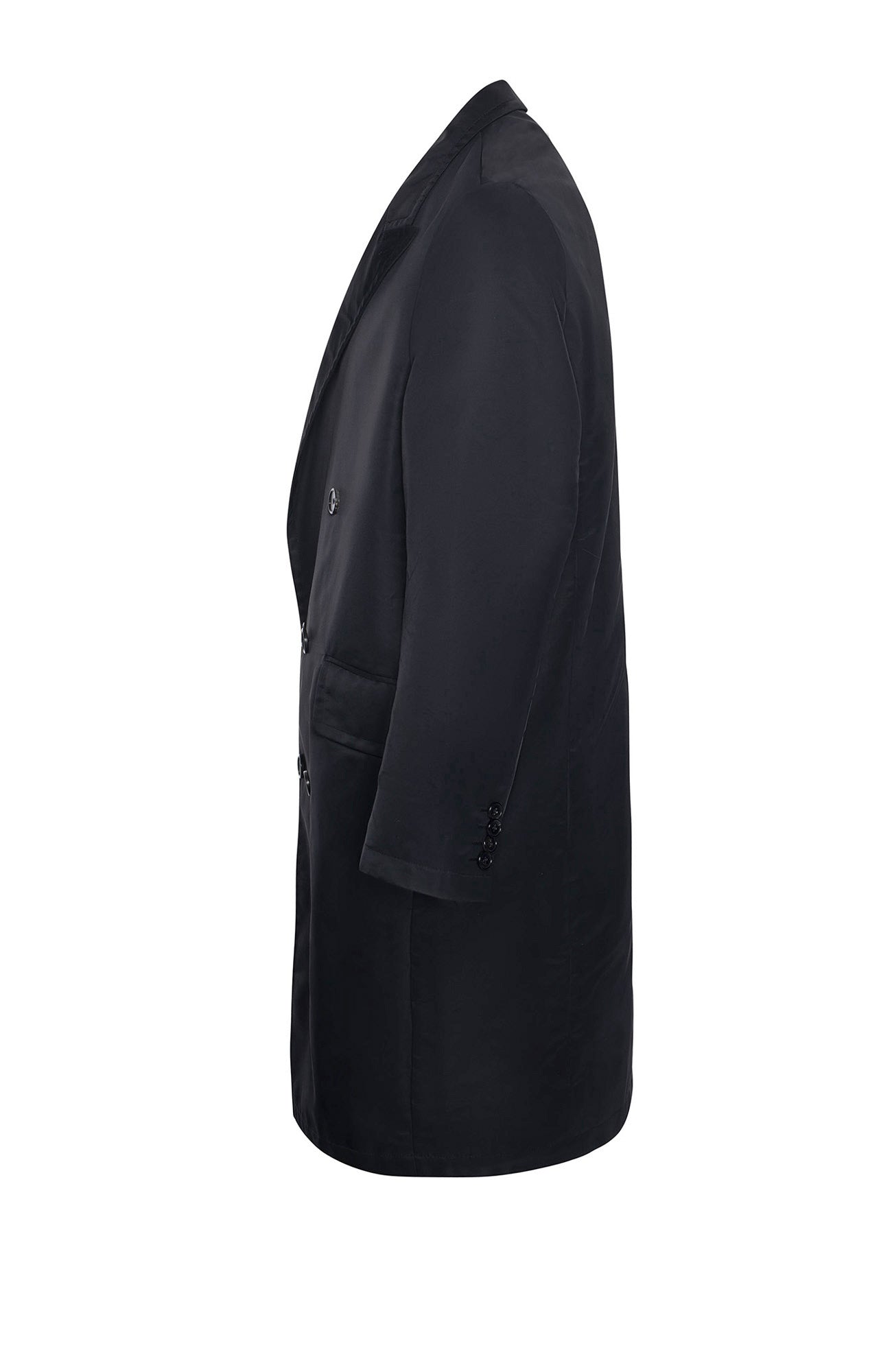 LEO BLACK DOUBLE BREAST RAINCOAT - MENS - Cardinal of Canada-CA - LEO BLACK DOUBLE BREAST RAINCOAT