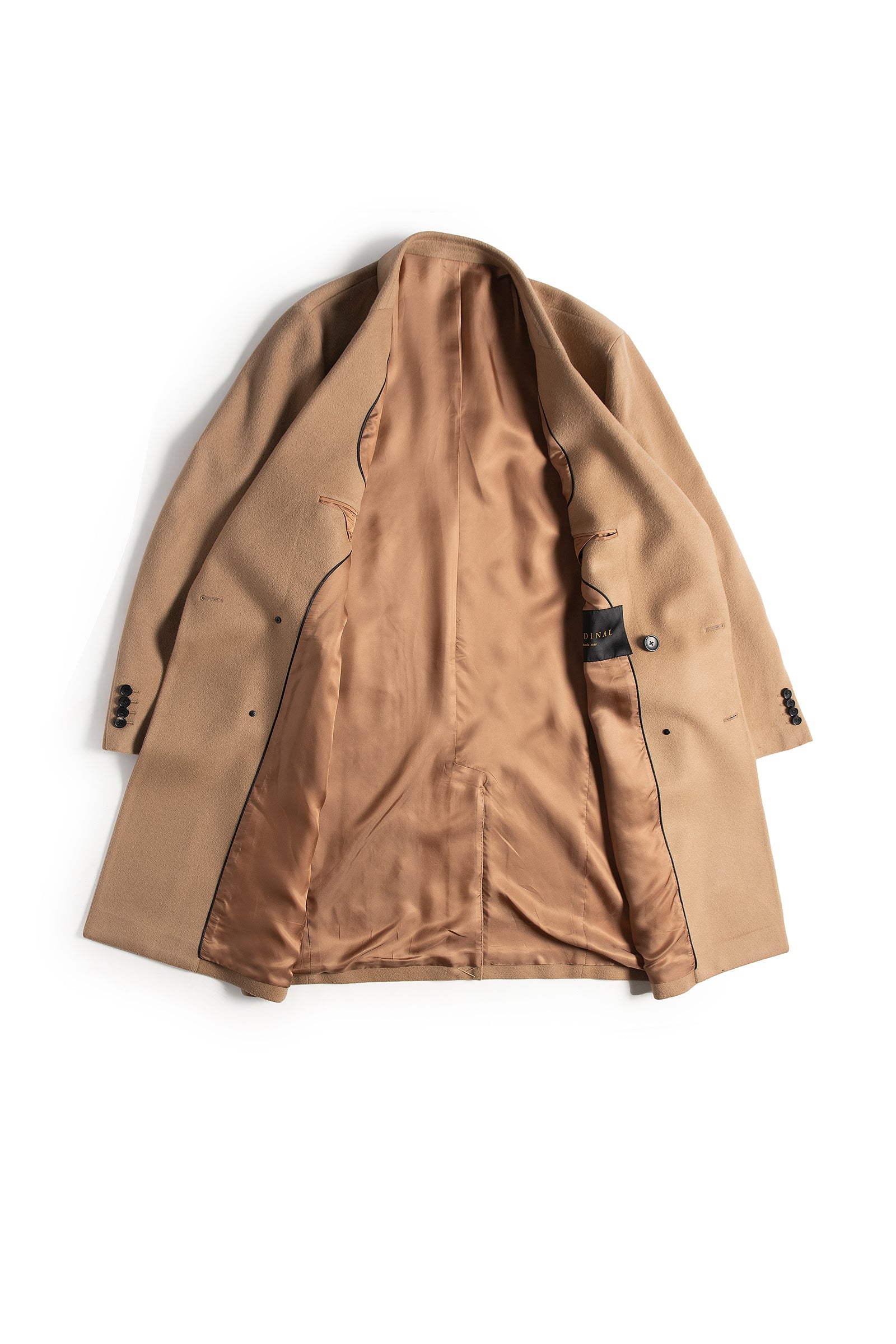 THOMAS WOOL & CASHMERE CAMEL TOP COAT - Cardinal of Canada-CA - Thomas wool cashmere camel top coat 41 inch length