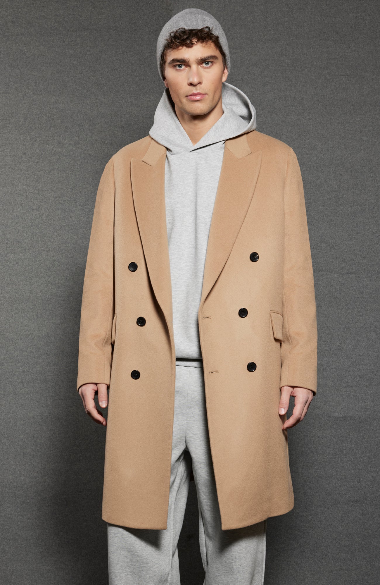 Thomas Wool & Cashmere Camel Overcoat