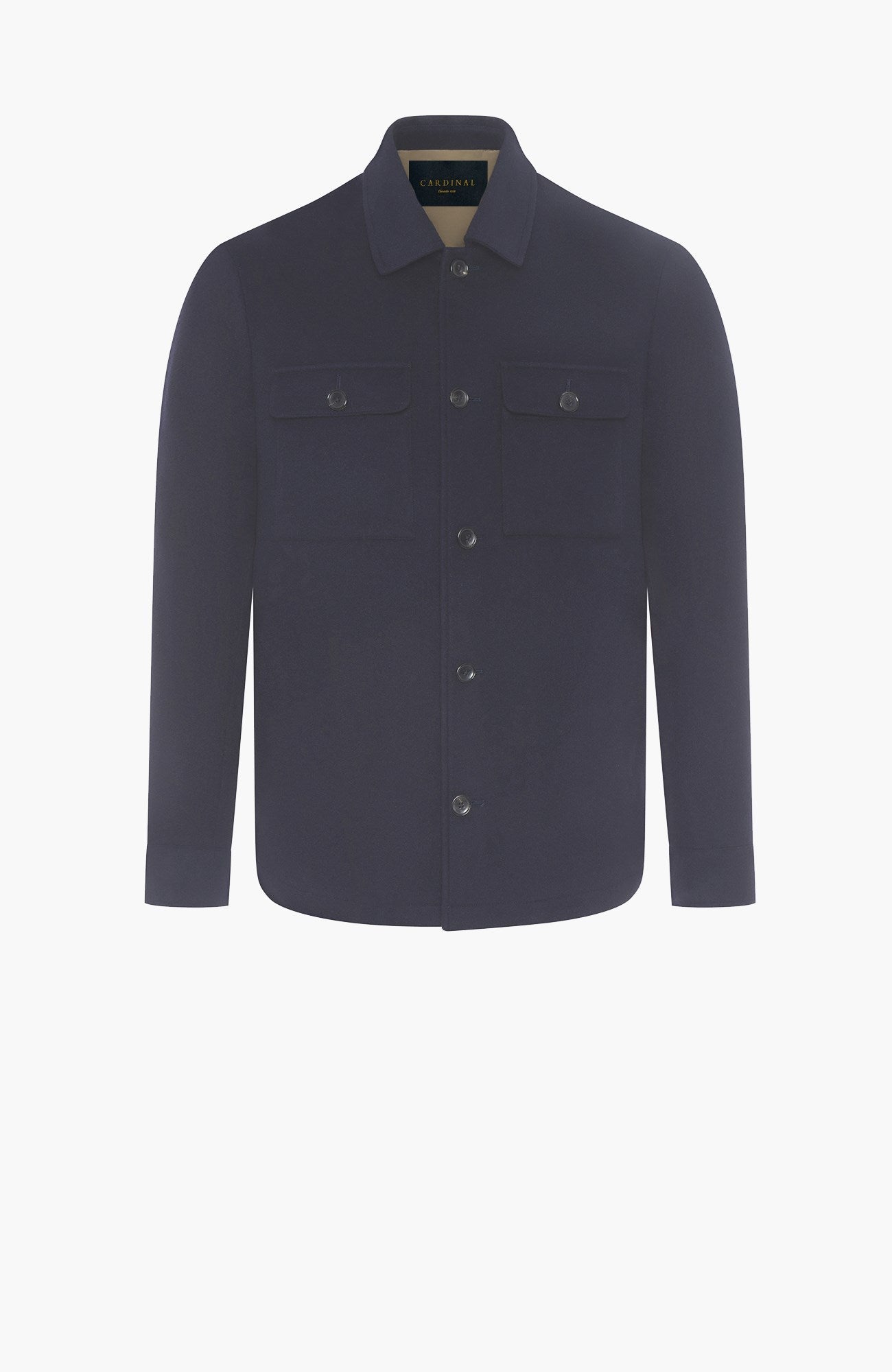Bryce Navy Cashmere Shirt Jacket - MENS - Cardinal of Canada-CA - Bryce Navy Cashmere Shirt Jacket