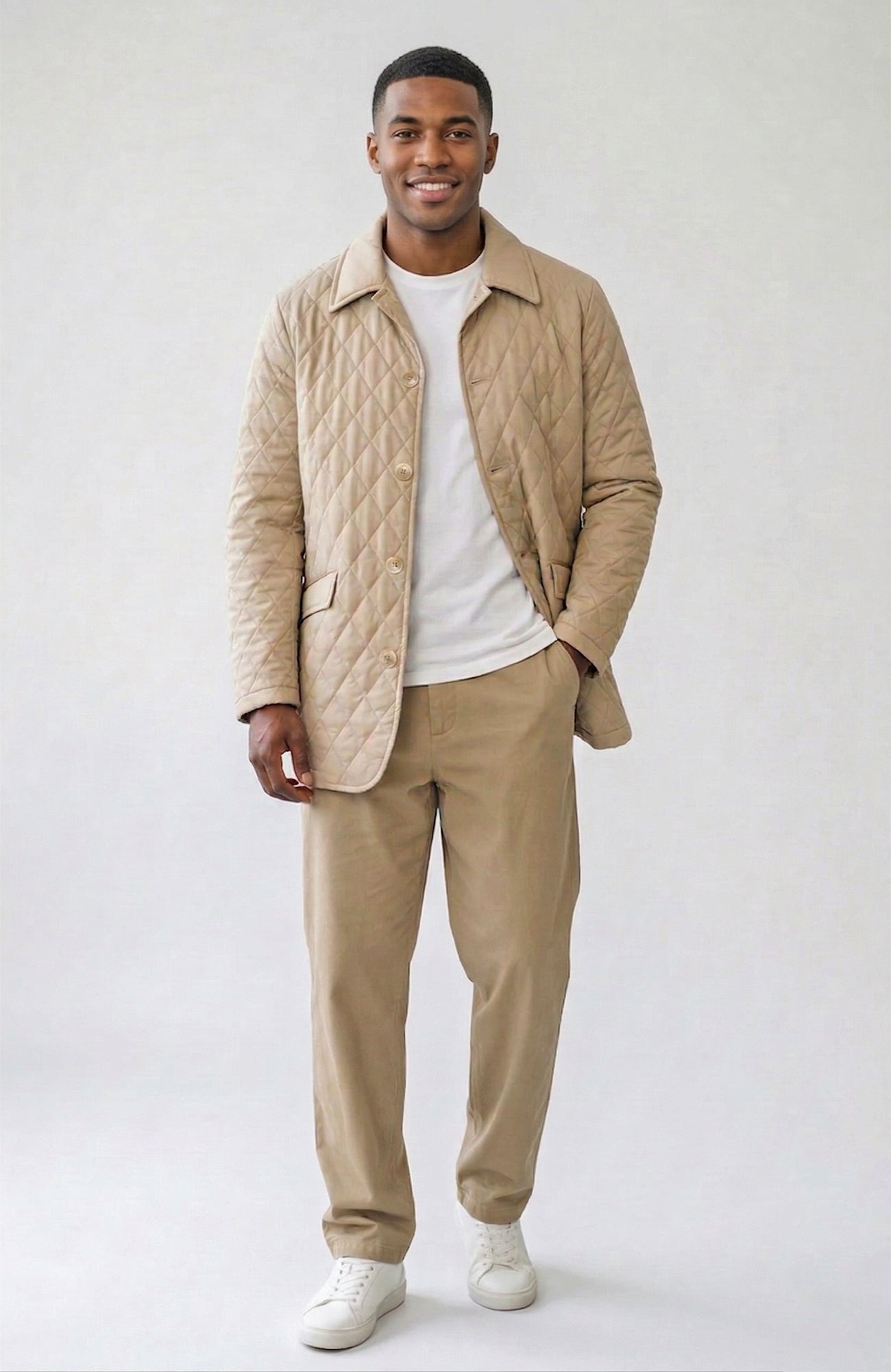 Byron Tan Diamond Quilted Carcoat - Cardinal of Canada - CA - Byron Tan Diamond Quilted Carcoat