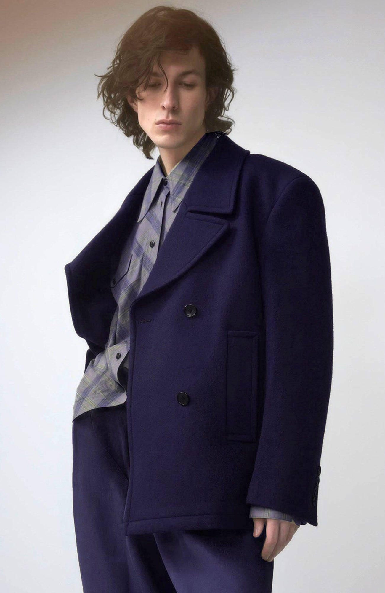 CARRARA NAVY WOOL & CASHMERE PEACOAT - MENS - Cardinal of Canada - CA - CARRARA NAVY WOOL & CASHMERE PEACOAT