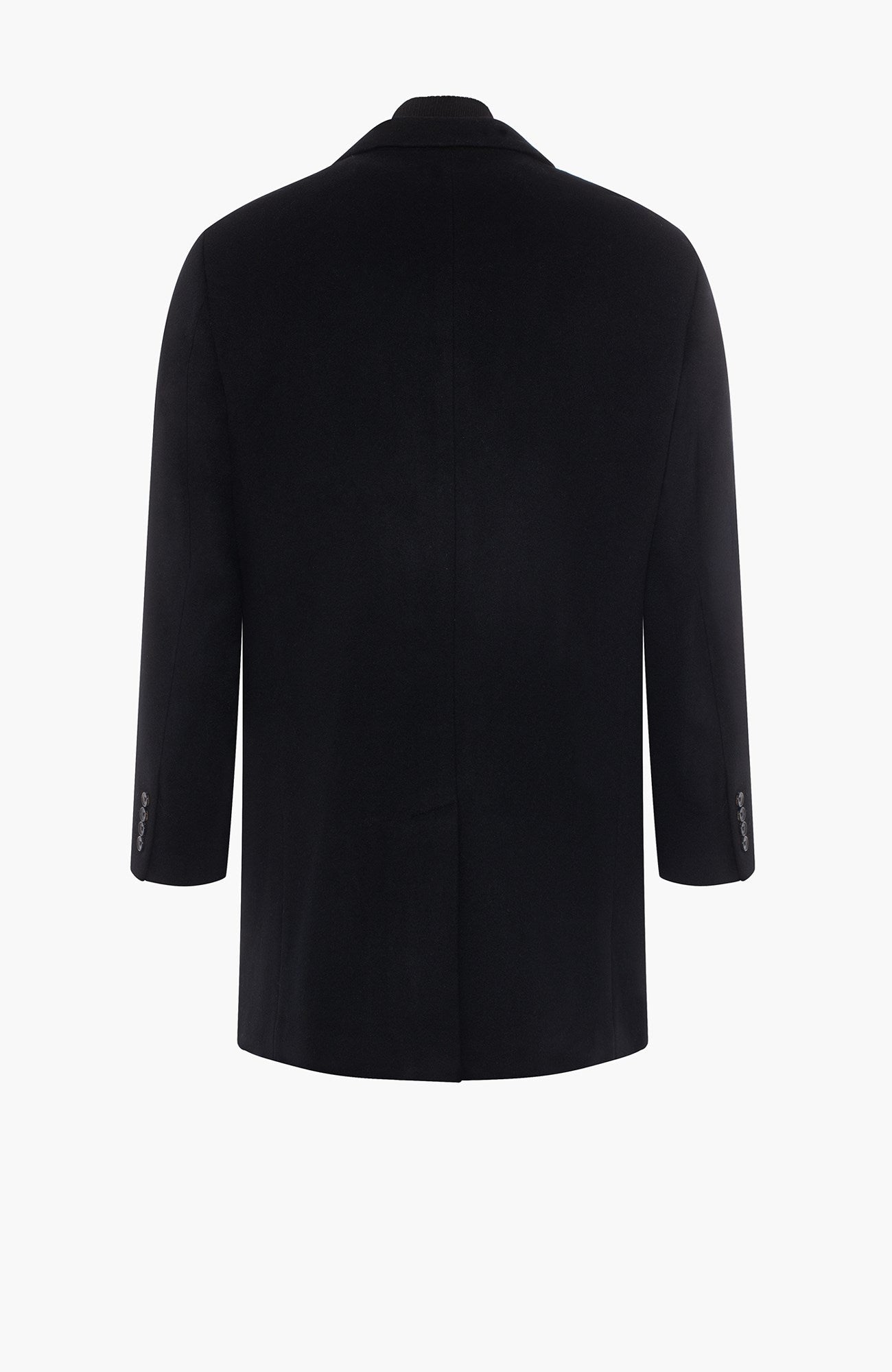 LeClaire Black Wool & Cashmere Topcoat - MENS - Cardinal of Canada-CA - LeClaire Black Wool & Cashmere Topcoat