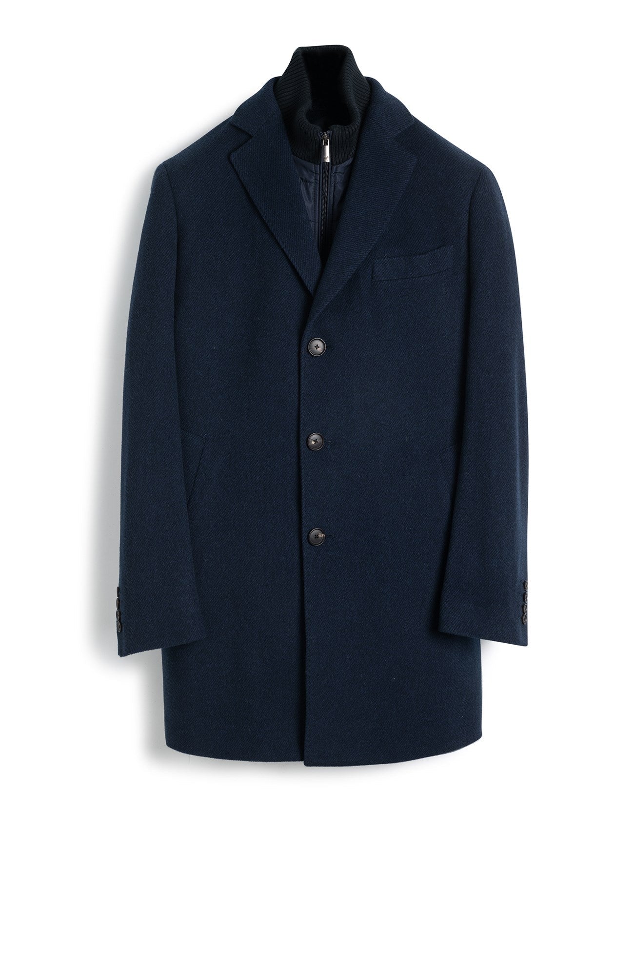 LECLAIRE NAVY TWILL WOOL & CASHMERE CAR COAT - MENS - Cardinal of Canada - CA - LECLAIRE NAVY TWILL WOOL & CASHMERE CAR COAT