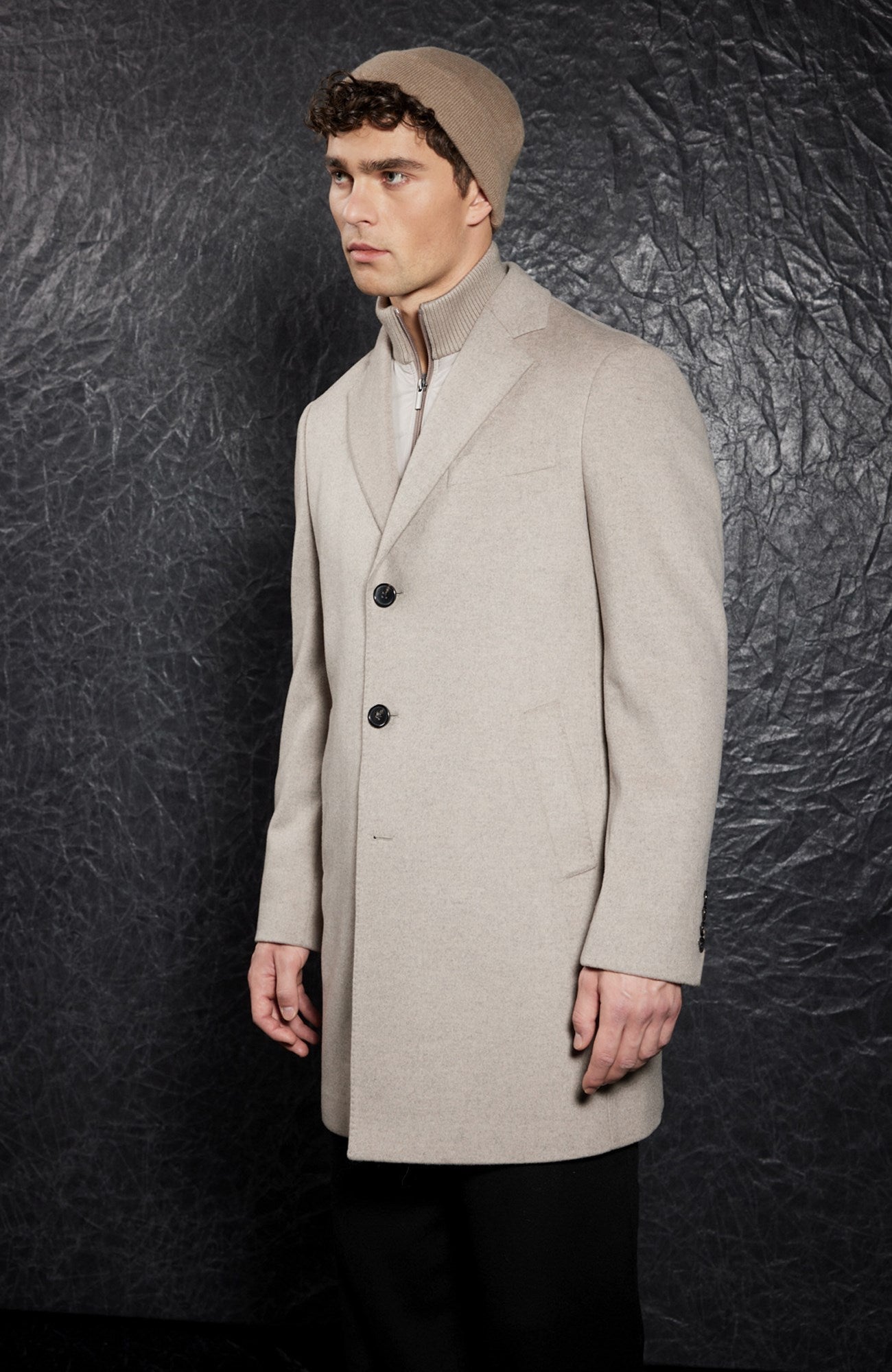 LeClaire Taupe Wool & Cashmere Topcoat - MENS - Cardinal of Canada-CA - LeClaire Taupe Wool & Cashmere Topcoat