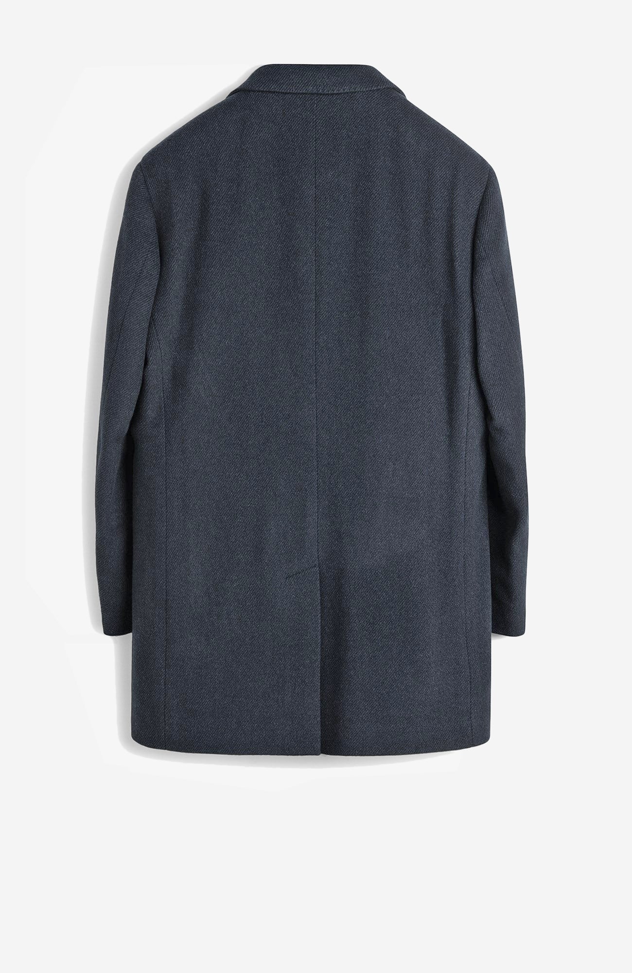 Leclaire Wool & Cashmere Charcoal Twill Car Coat - MENS - Cardinal of Canada - CA - Leclaire Wool & Cashmere Charcoal Twill Car Coat