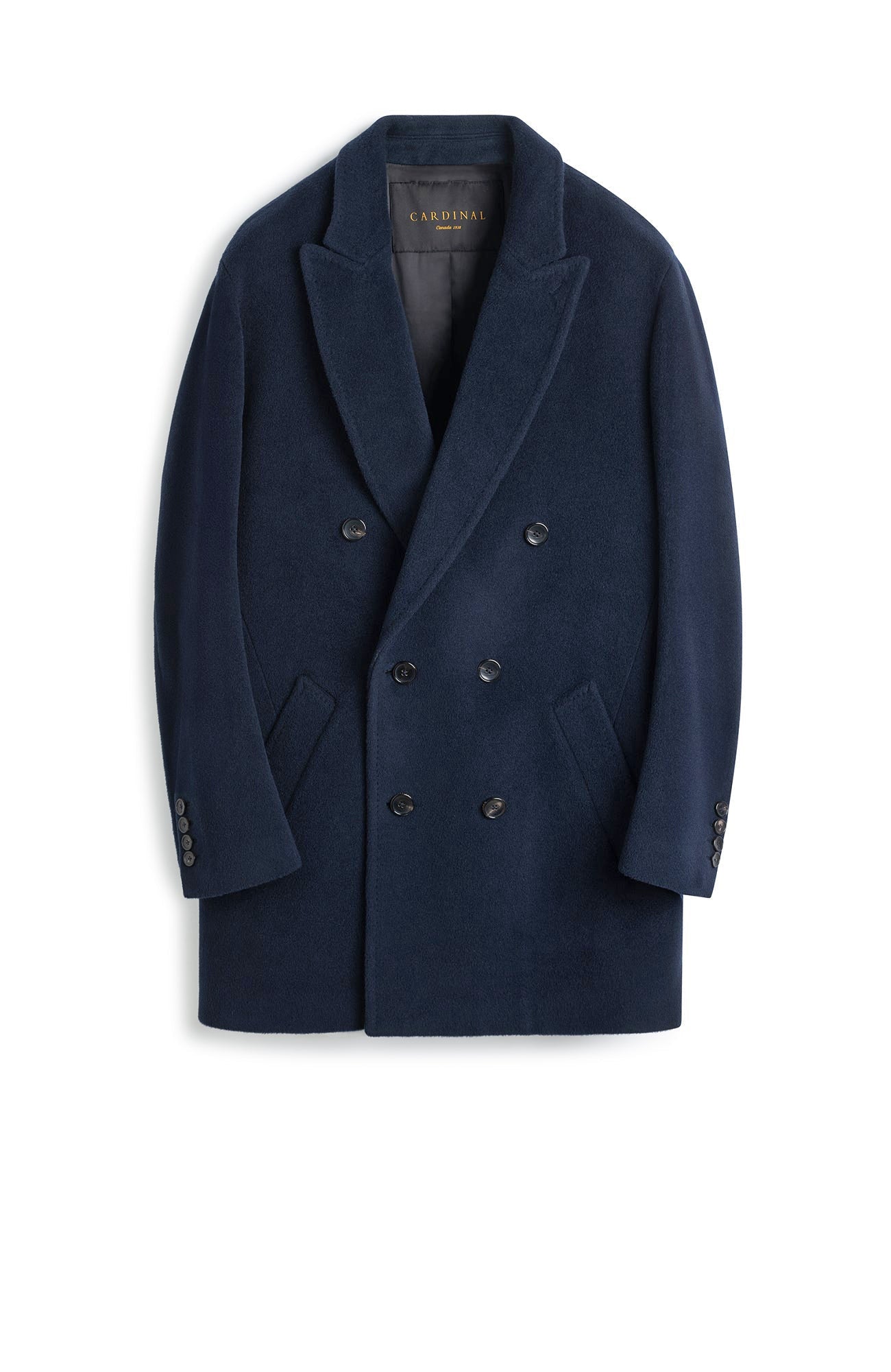 LOGAN DOUBLE BREAST NAVY WOOL TOPCOAT - MENS - Cardinal of Canada - CA - LOGAN DOUBLE BREAST NAVY WOOL TOPCOAT