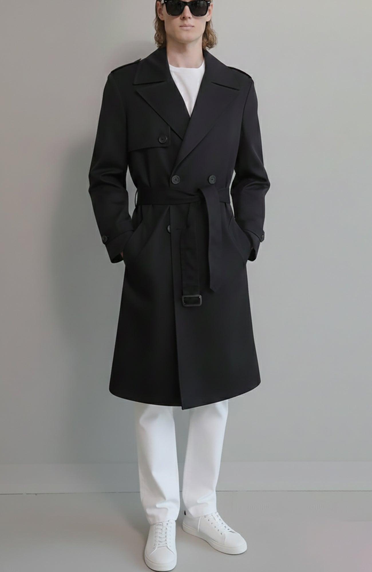 Lucas Black Trench Coat - MENS - Cardinal of Canada - CA - Lucas Black Trench Coat