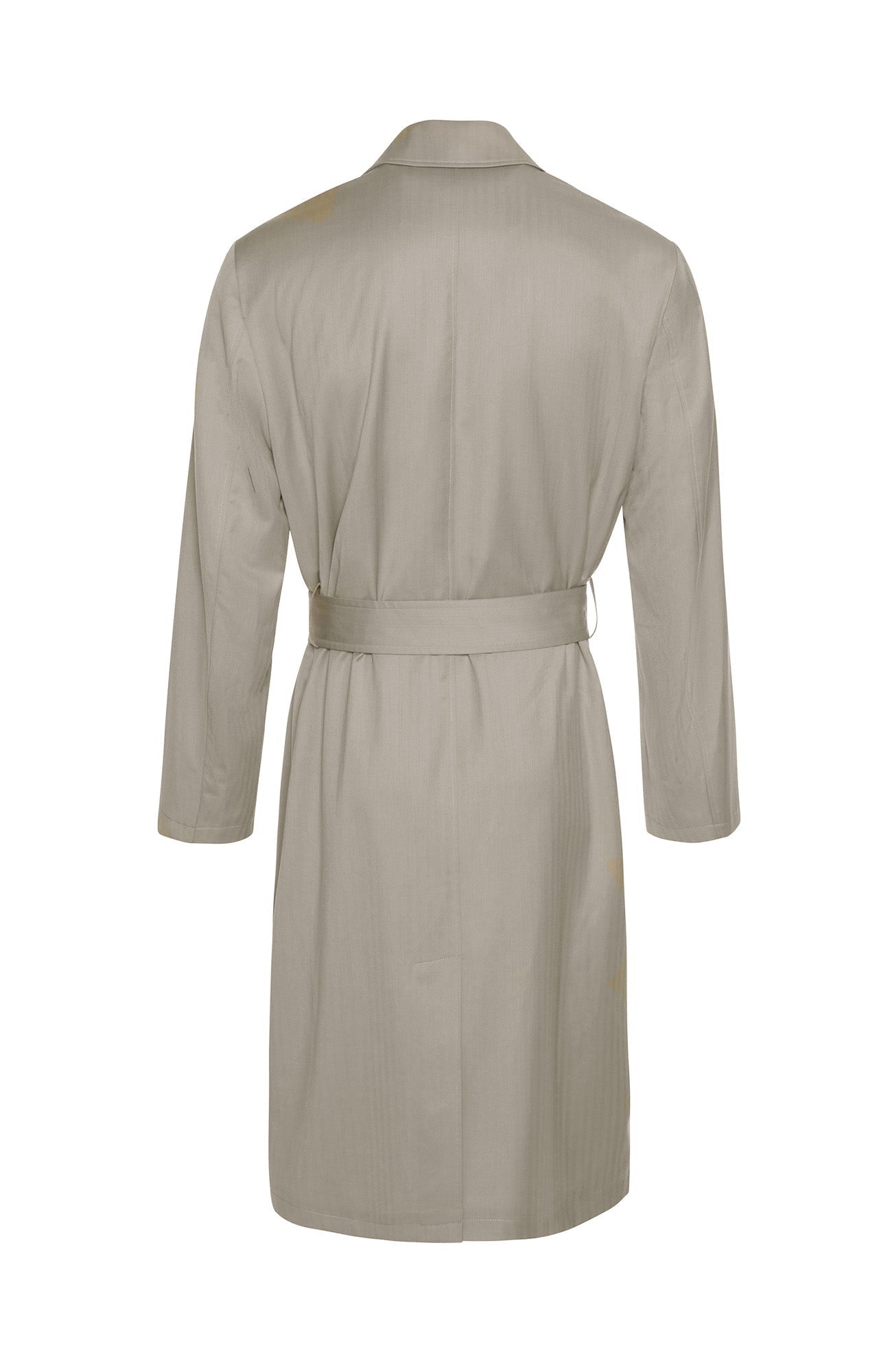 Man Ray Khaki Herringbone Wool Trench Coat - MENS - Cardinal of Canada - CA - Man Ray Khaki Herringbone Wool Trench Coat