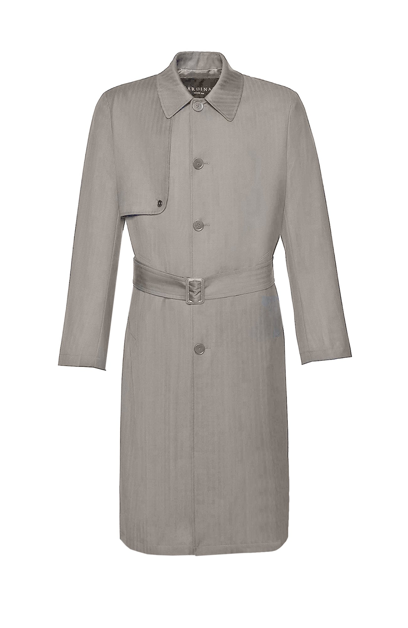 MAN RAY KHAKI HERRINGBONE WOOL TRENCH COAT - MENS - Cardinal of Canada - CA - MAN RAY KHAKI HERRINGBONE WOOL TRENCH COAT