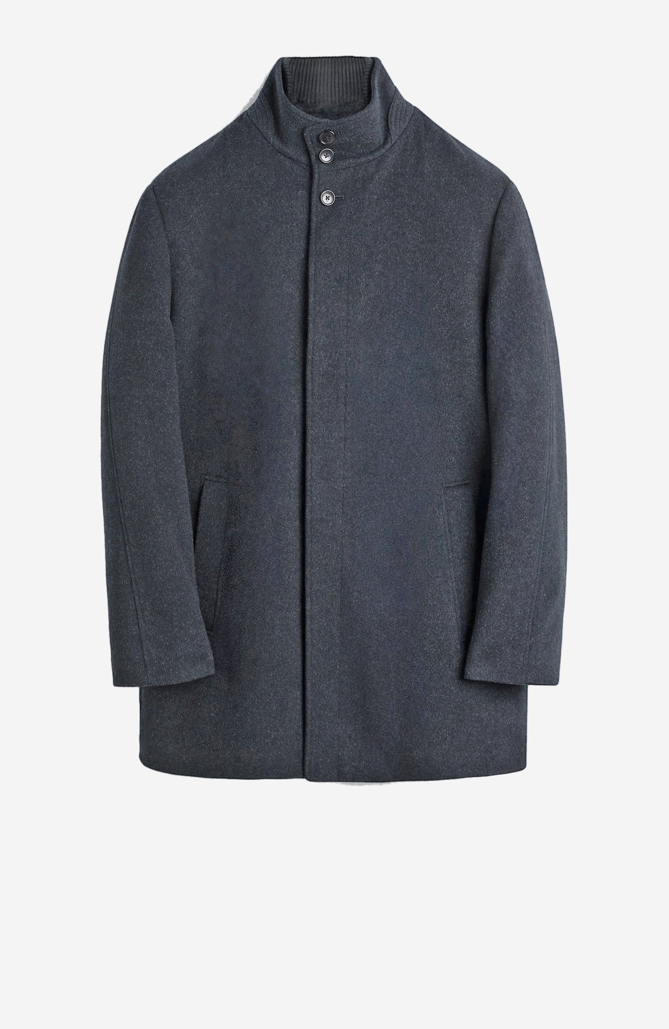 Mont - Royal Charcoal Wool & Cashmere Car Coat - Cardinal of Canada - CA - Mont - Royal Charcoal Wool & Cashmere Car Coat