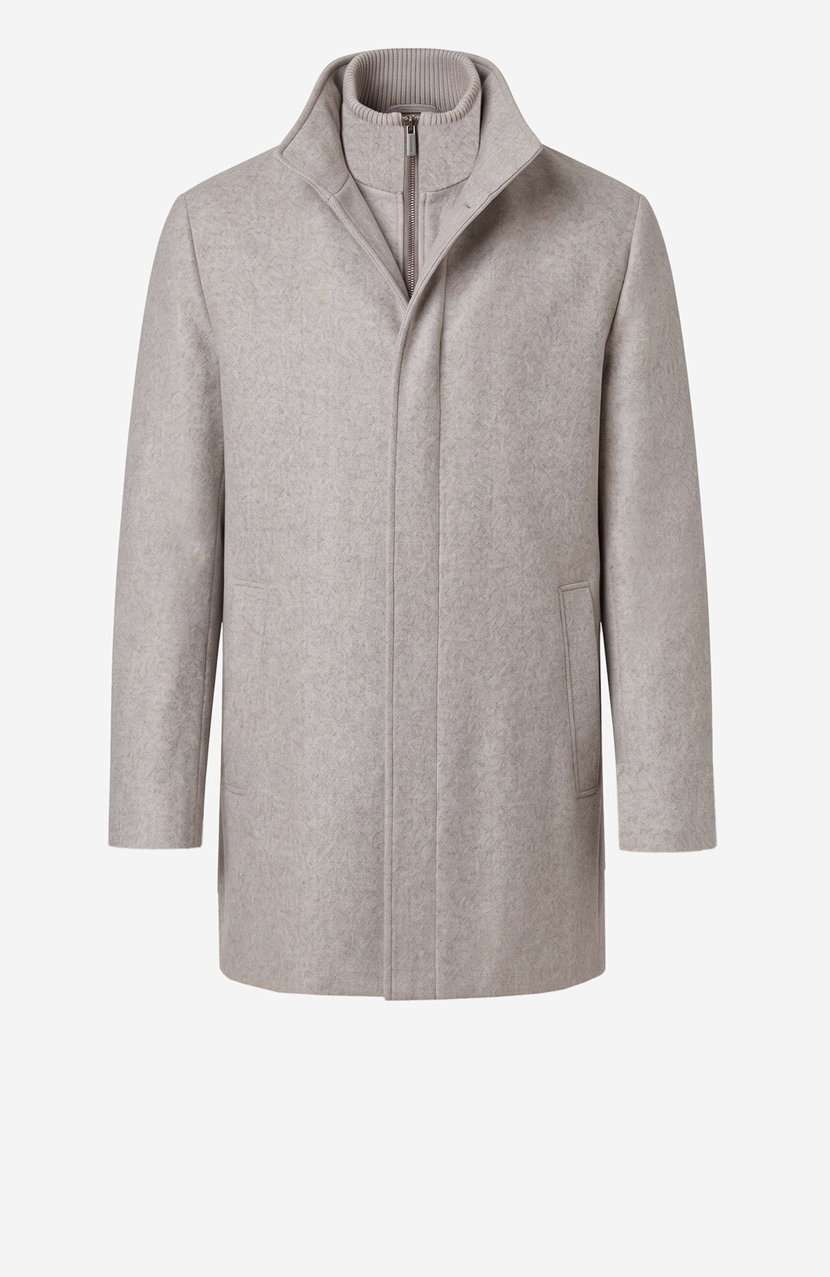 Mont-Royal Taupe Wool & Cashmere Car Coat - MENS - Cardinal of Canada-CA - Mont-Royal Taupe Wool & Cashmere Car Coat