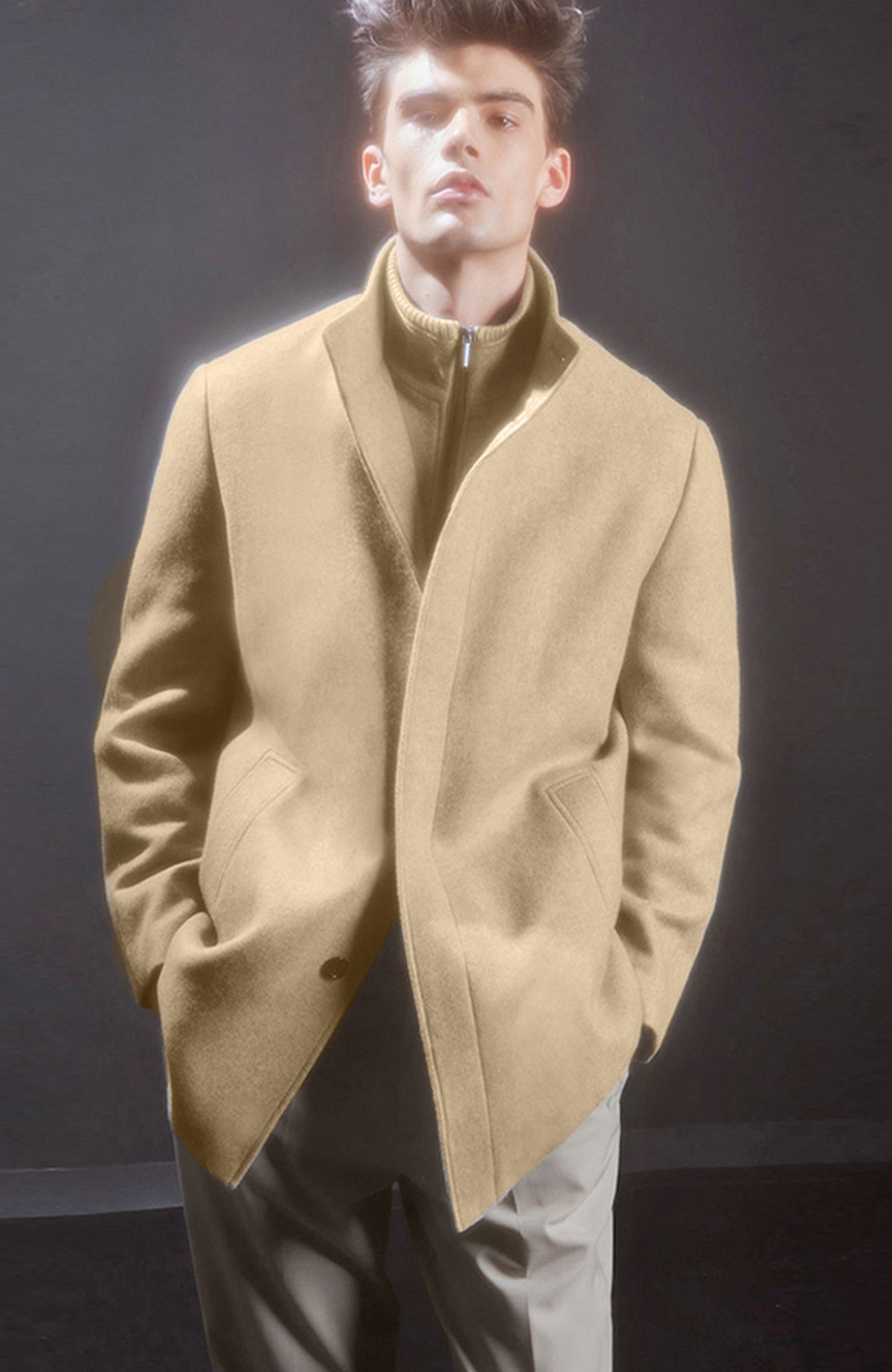 MONT - ROYAL WOOL & CASHMERE CARCOAT in VICUNA - MENS - Cardinal of Canada - CA - MONT - ROYAL WOOL & CASHMERE CARCOAT in VICUNA