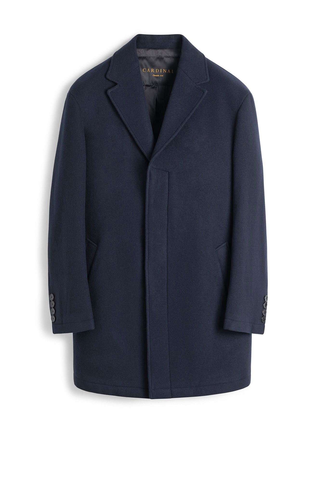 ONIX NAVY WOOL TOPCOAT - MENS - Cardinal of Canada - CA - ONIX NAVY WOOL TOPCOAT