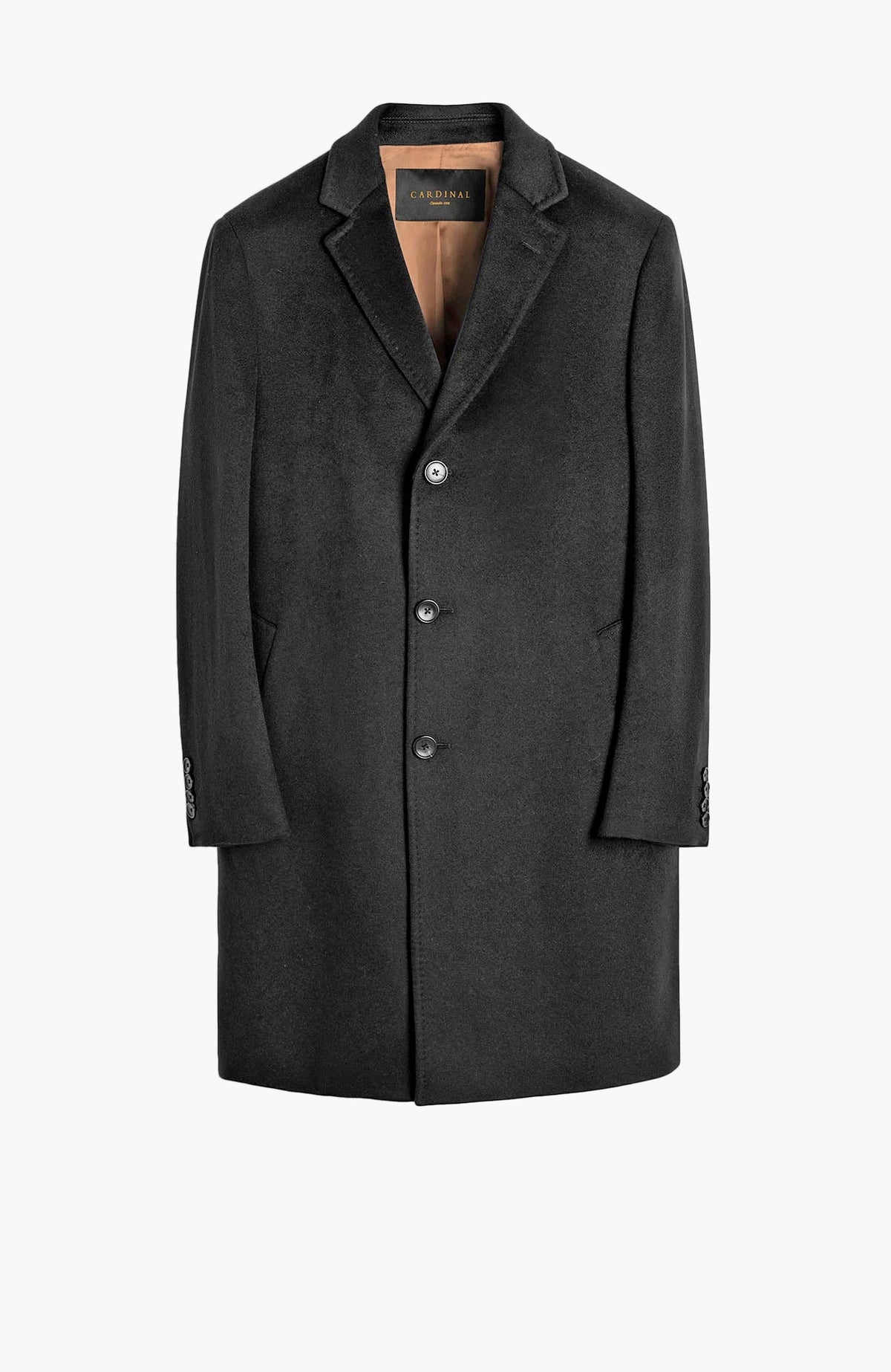 St-Pierre Charcoal Cashmere Topcoat - Dress - Cardinal of Canada-CA - St-Pierre Charcoal Cashmere Topcoat