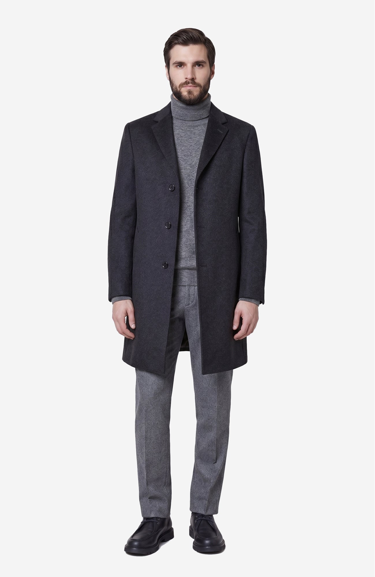 St - Pierre Charcoal Cashmere Topcoat - Dress - Cardinal of Canada - CA - St - Pierre Charcoal Cashmere Topcoat