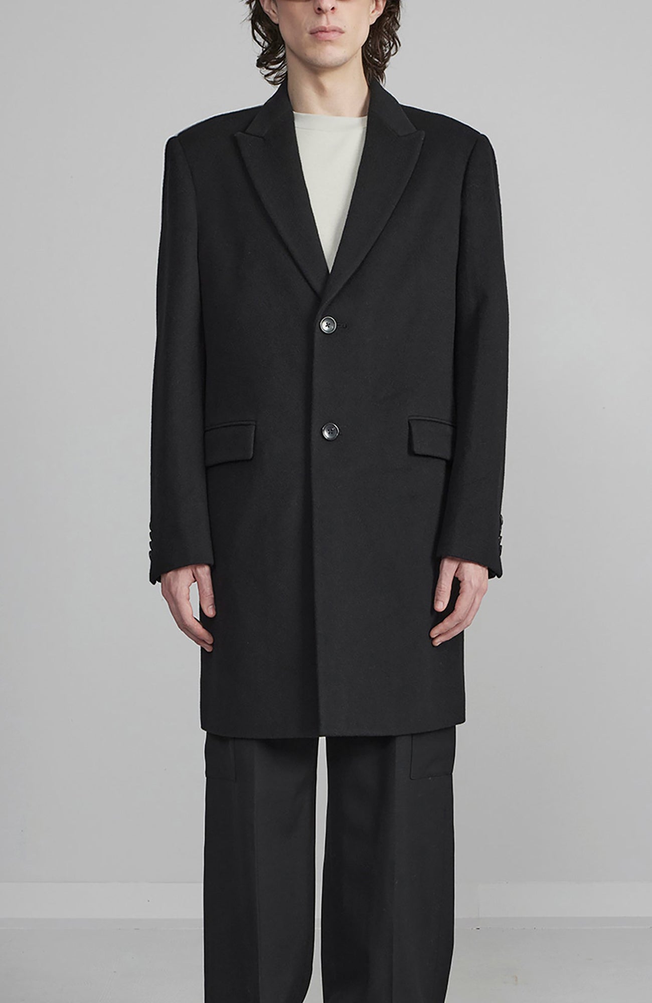 SUTTON BLACK WOOL OVERCOAT - Dress - Cardinal of Canada - CA - SUTTON BLACK WOOL OVERCOAT