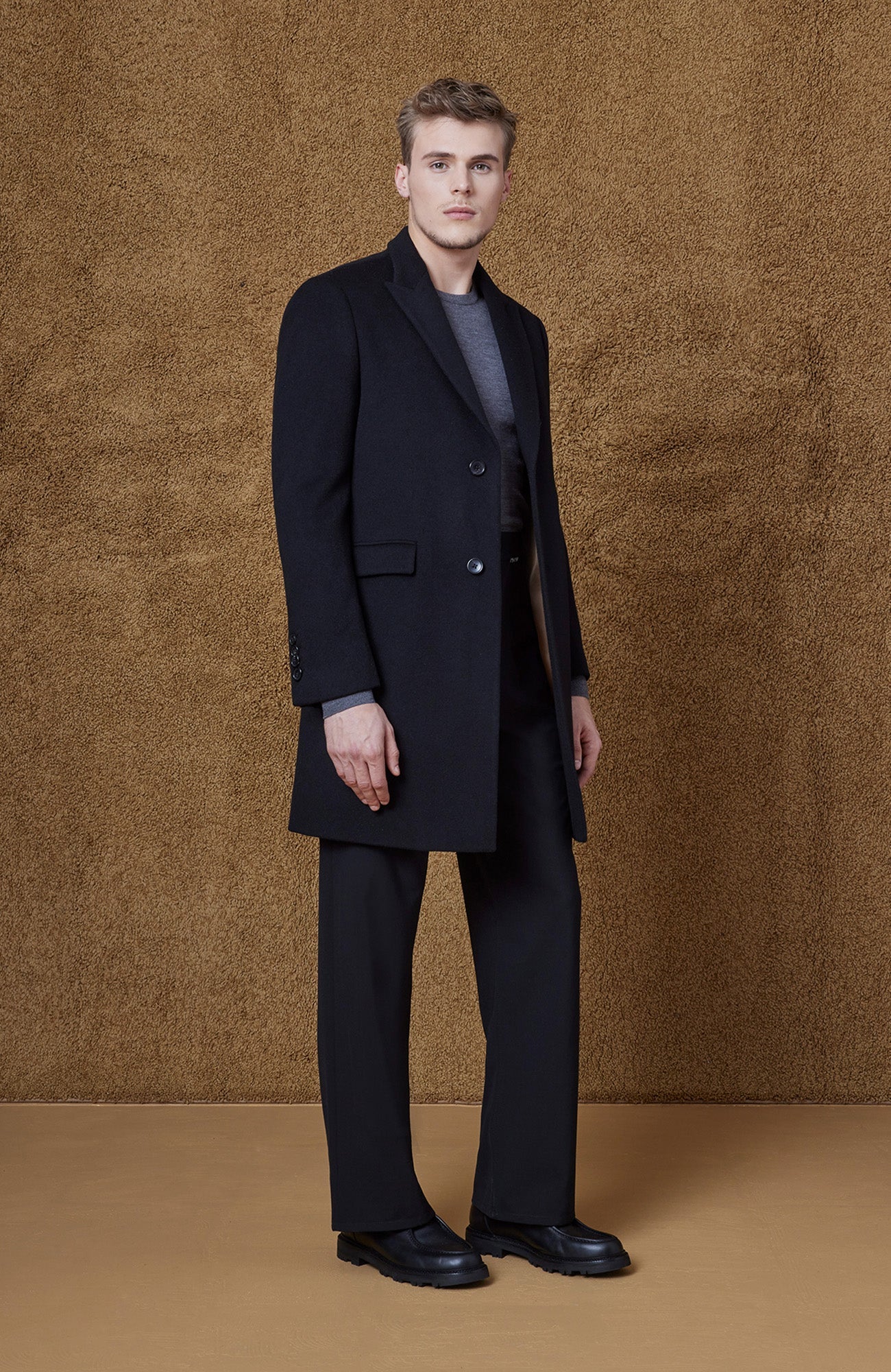 SUTTON BLACK WOOL TOPCOAT - Dress - Cardinal of Canada - CA - SUTTON BLACK WOOL TOPCOAT