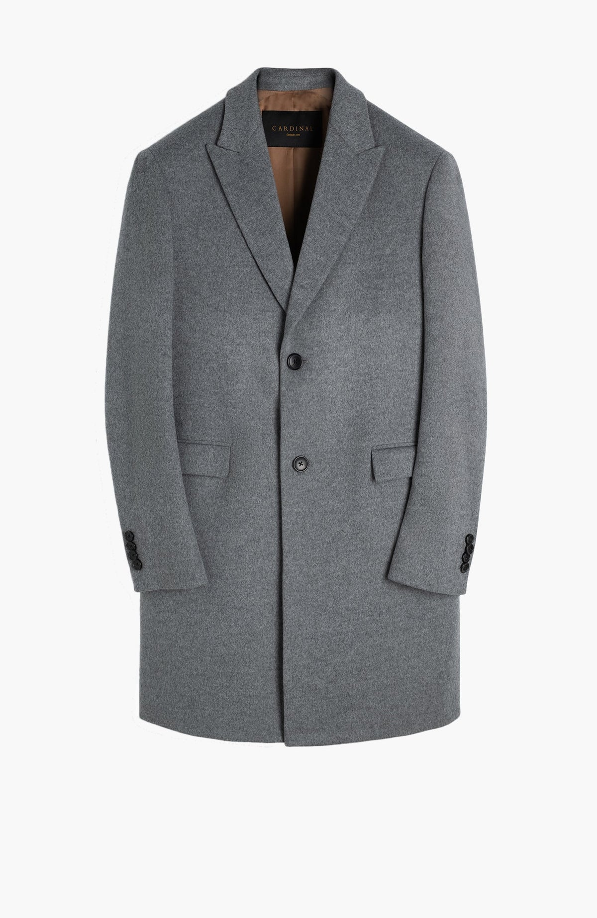 Sutton Light Grey Wool Topcoat - Cardinal of Canada-CA - Sutton Light Grey Wool Topcoat