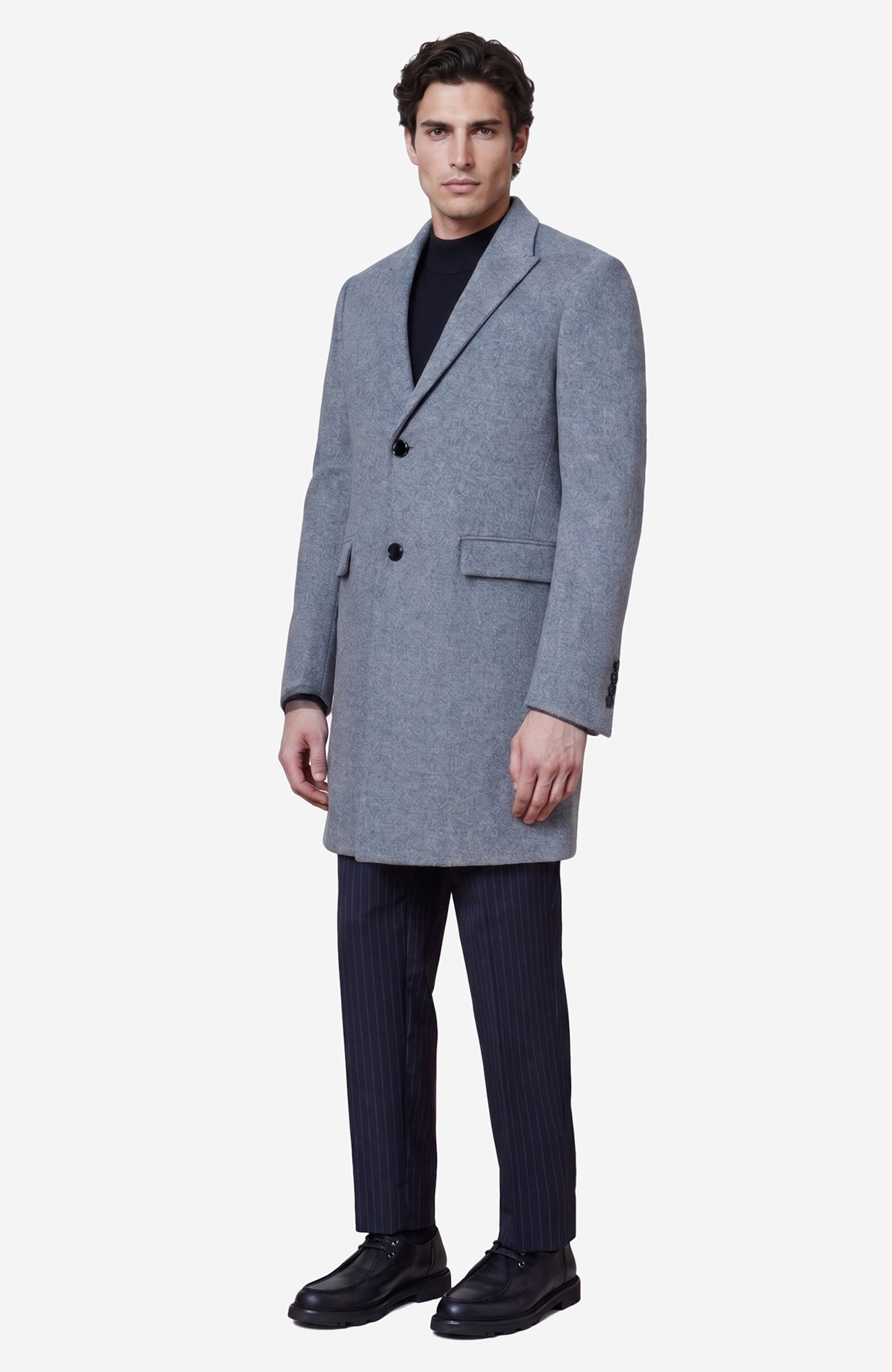 Sutton Light Grey Wool Topcoat - Cardinal of Canada - CA - Sutton Light Grey Wool Topcoat