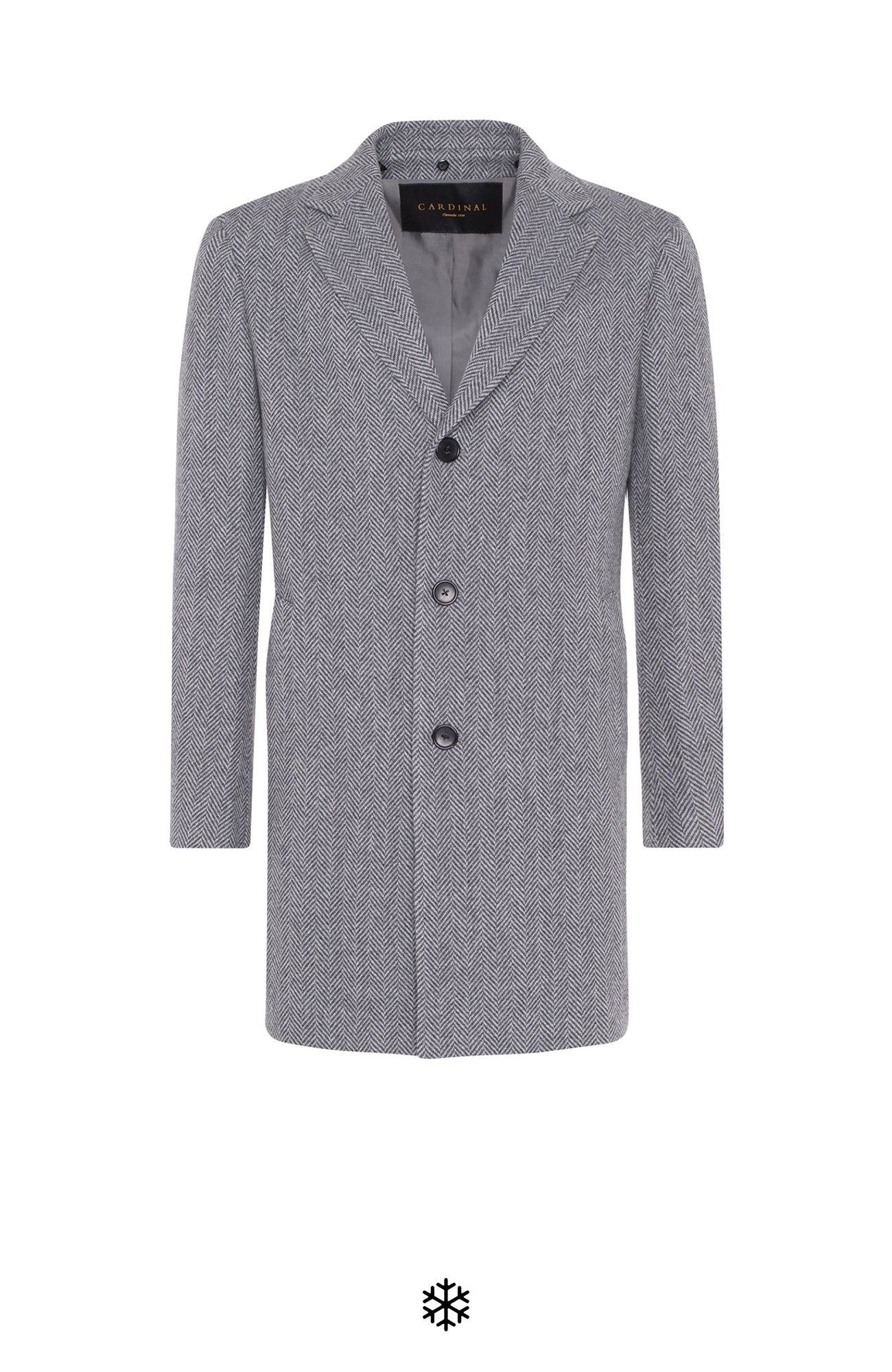 TATE GREY HERRINGBONE TOPCOAT - MENS - Cardinal of Canada - CA - TATE GREY HERRINGBONE TOPCOAT