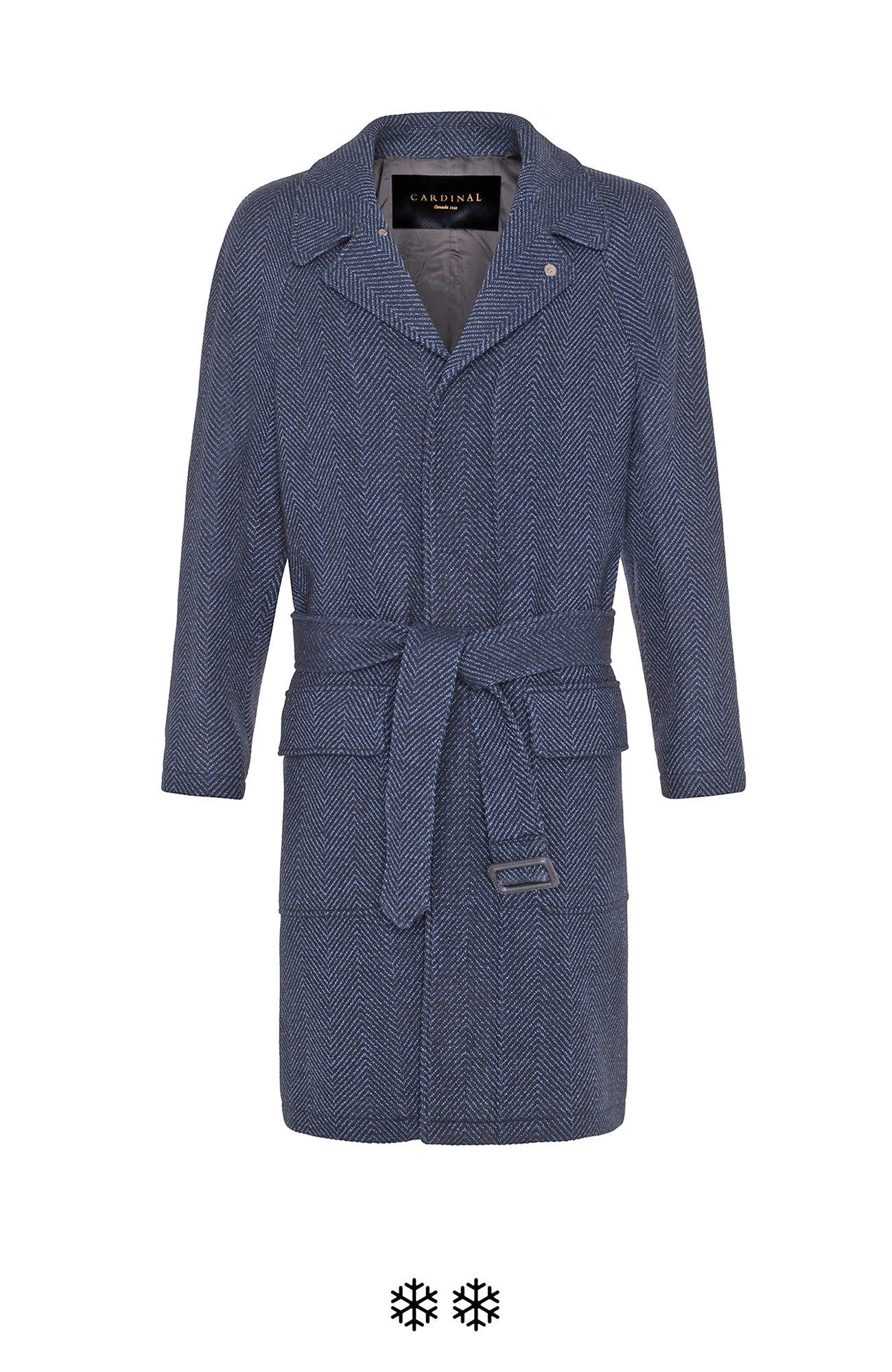 TATUM NAVY HERRINGBONE TOPCOAT - MENS - Cardinal of Canada - CA - TATUM NAVY HERRINGBONE TOPCOAT