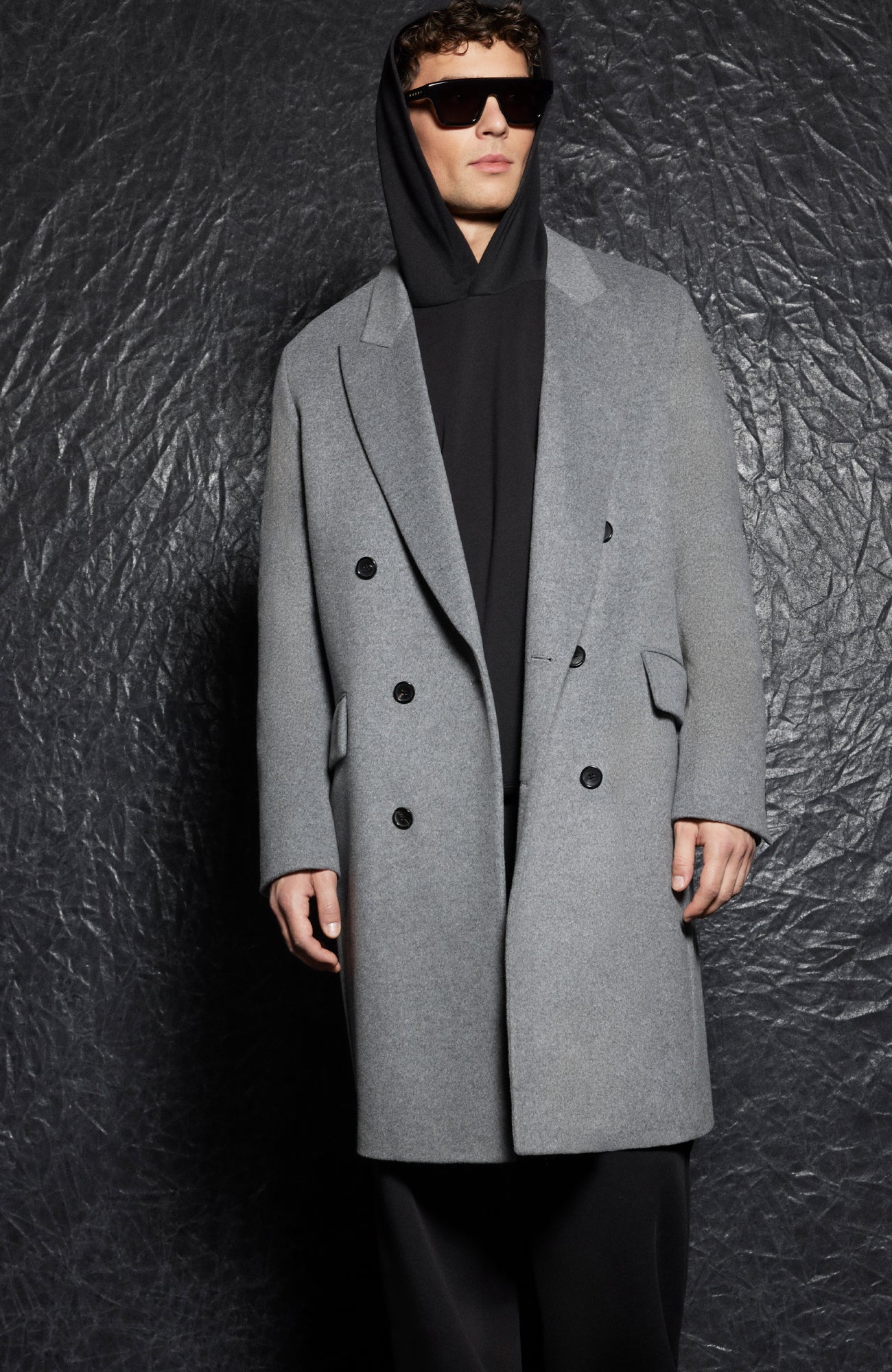 Thomas Wool & Cashmere Grey Overcoat