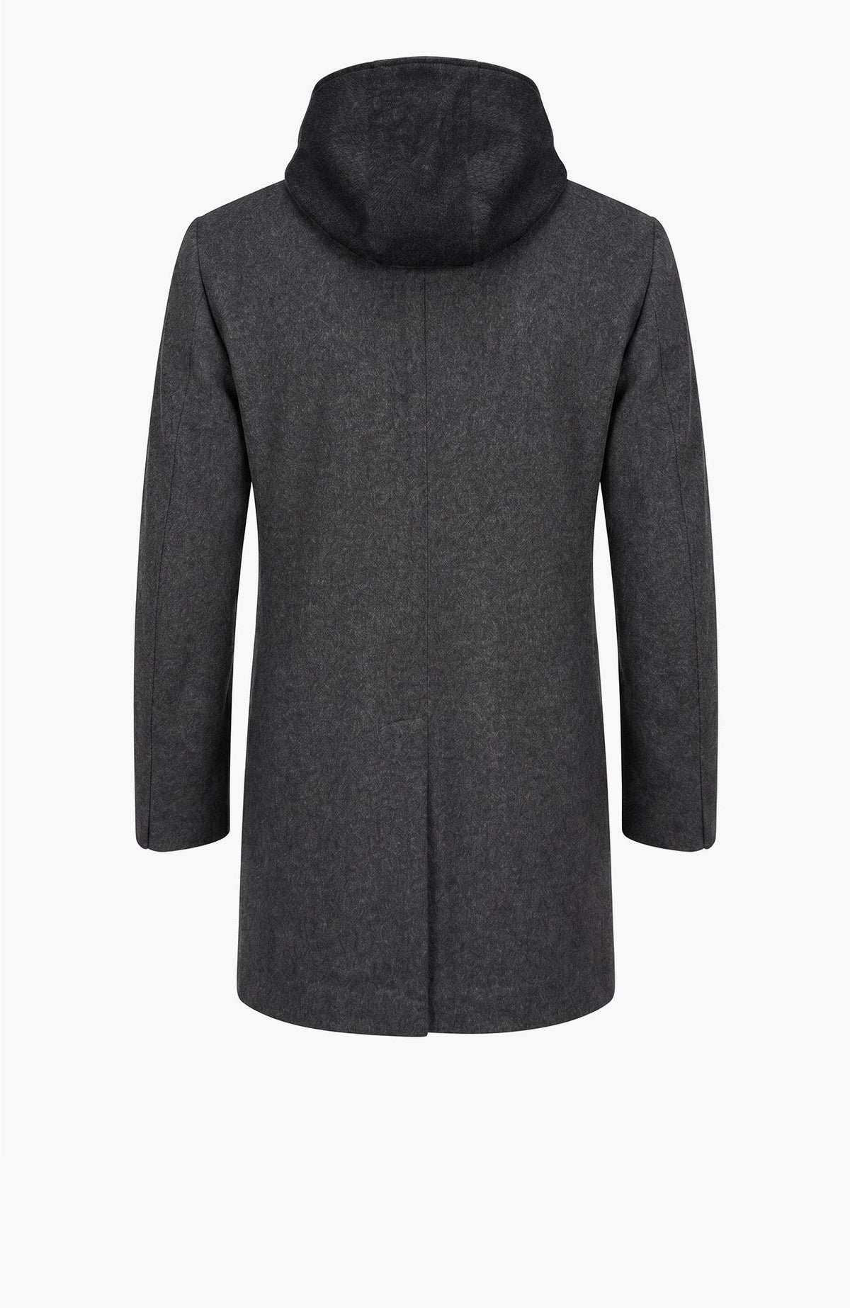 Titan Charcoal Wool & Cashmere Topcoat - MENS - Cardinal of Canada-CA - Titan Charcoal Wool & Cashmere Topcoat