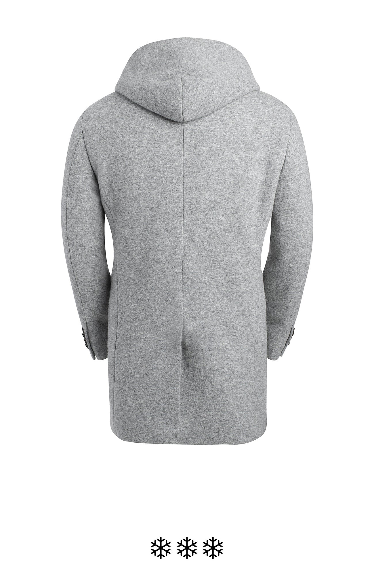  Tyson grey wool top coat 36 inch length with primaloft lining