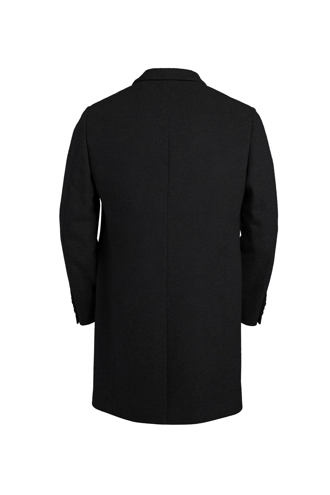 SUTTON BLACK WOOL OVERCOAT - Dress - Cardinal of Canada-CA - BLACK WOOL SUTTON topcoat 38 inch length
