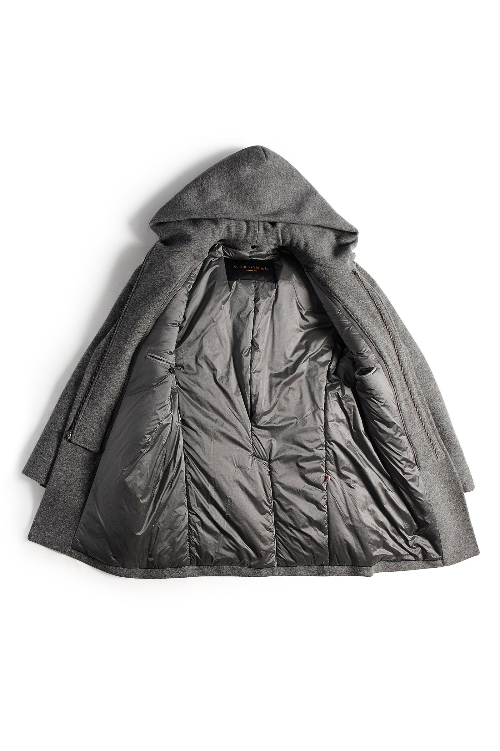 TYSON CHARCOAL TOPCOAT - MENS - Cardinal of Canada-CA - Tyson - charcoal wool topcoat 36 inch length
